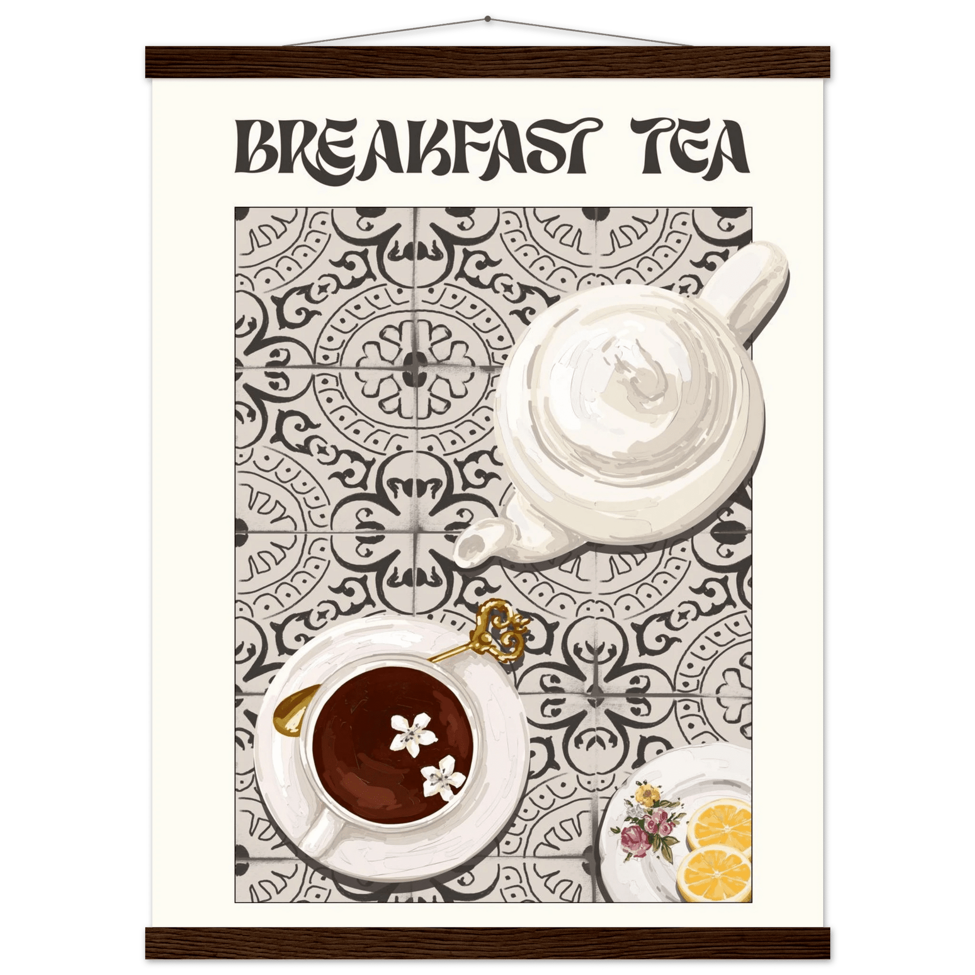 Breakfast Tea Poster – Cozy Kitchen Wall Art Print (Digital & Printed Options) - Evergreen Posters