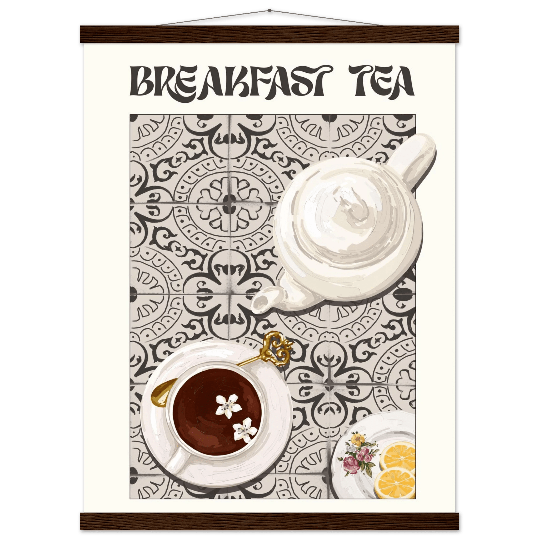 Breakfast Tea Poster – Cozy Kitchen Wall Art Print (Digital & Printed Options) - Evergreen Posters