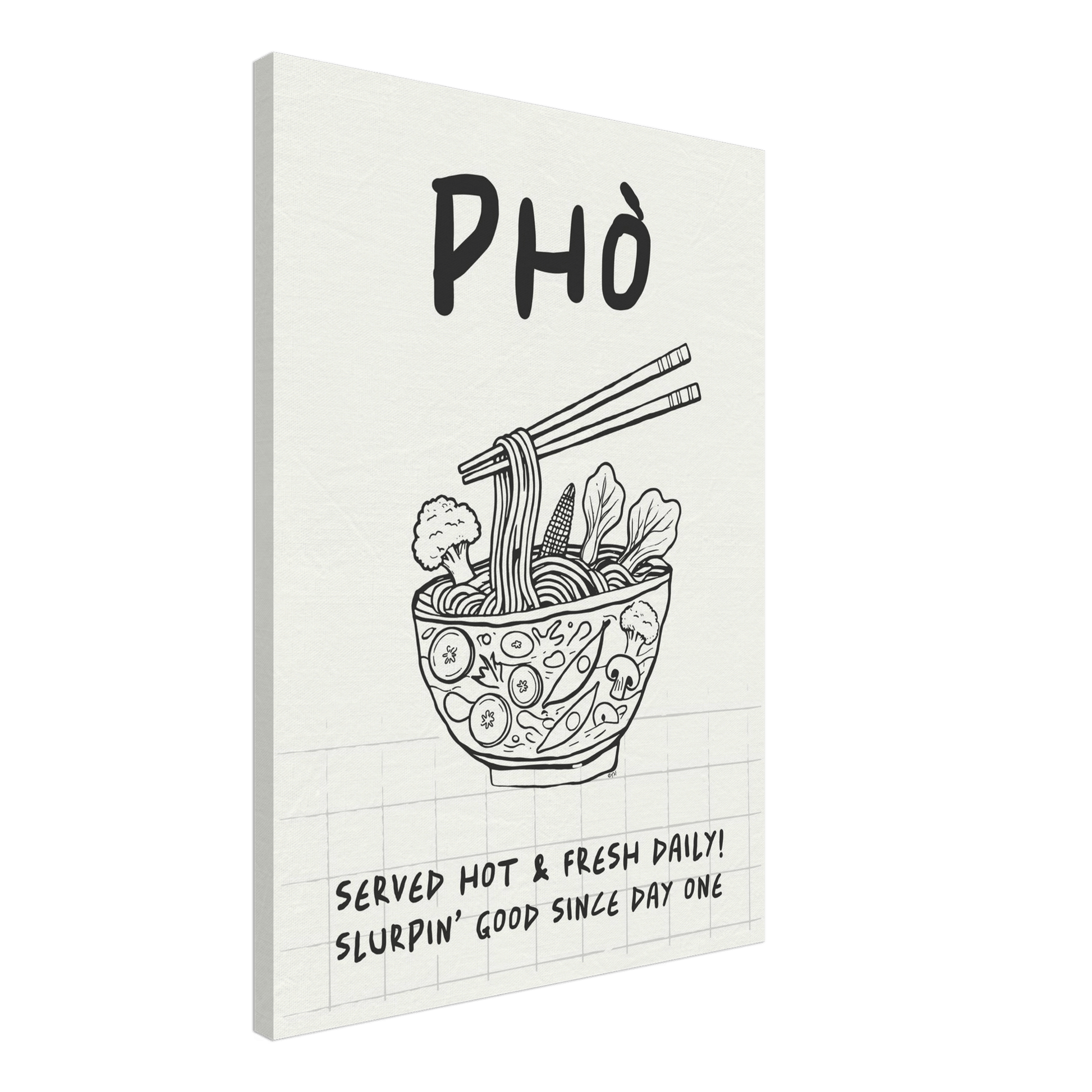 Pho Poster – Slurpin’ Good Vietnamese Kitchen Wall Art Print (Digital & Printed Options) - Evergreen Posters