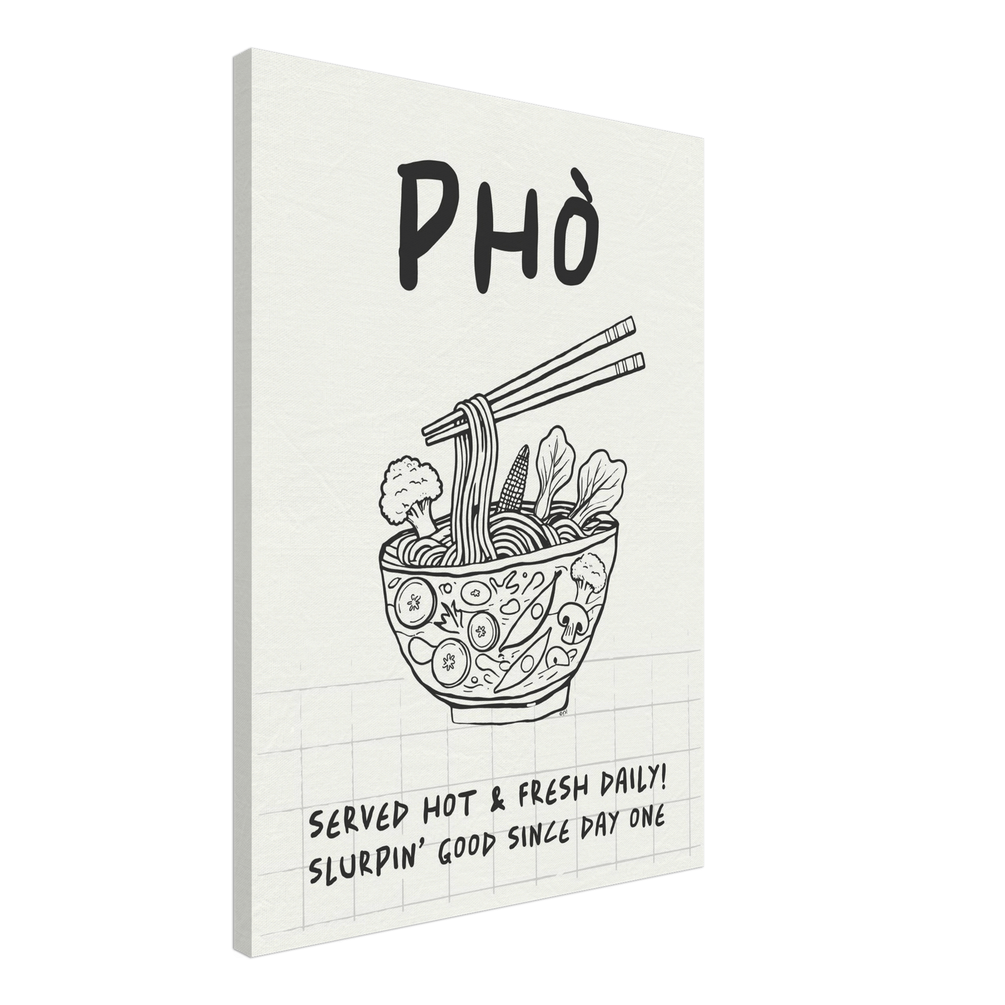 Pho Poster – Slurpin’ Good Vietnamese Kitchen Wall Art Print (Digital & Printed Options) - Evergreen Posters