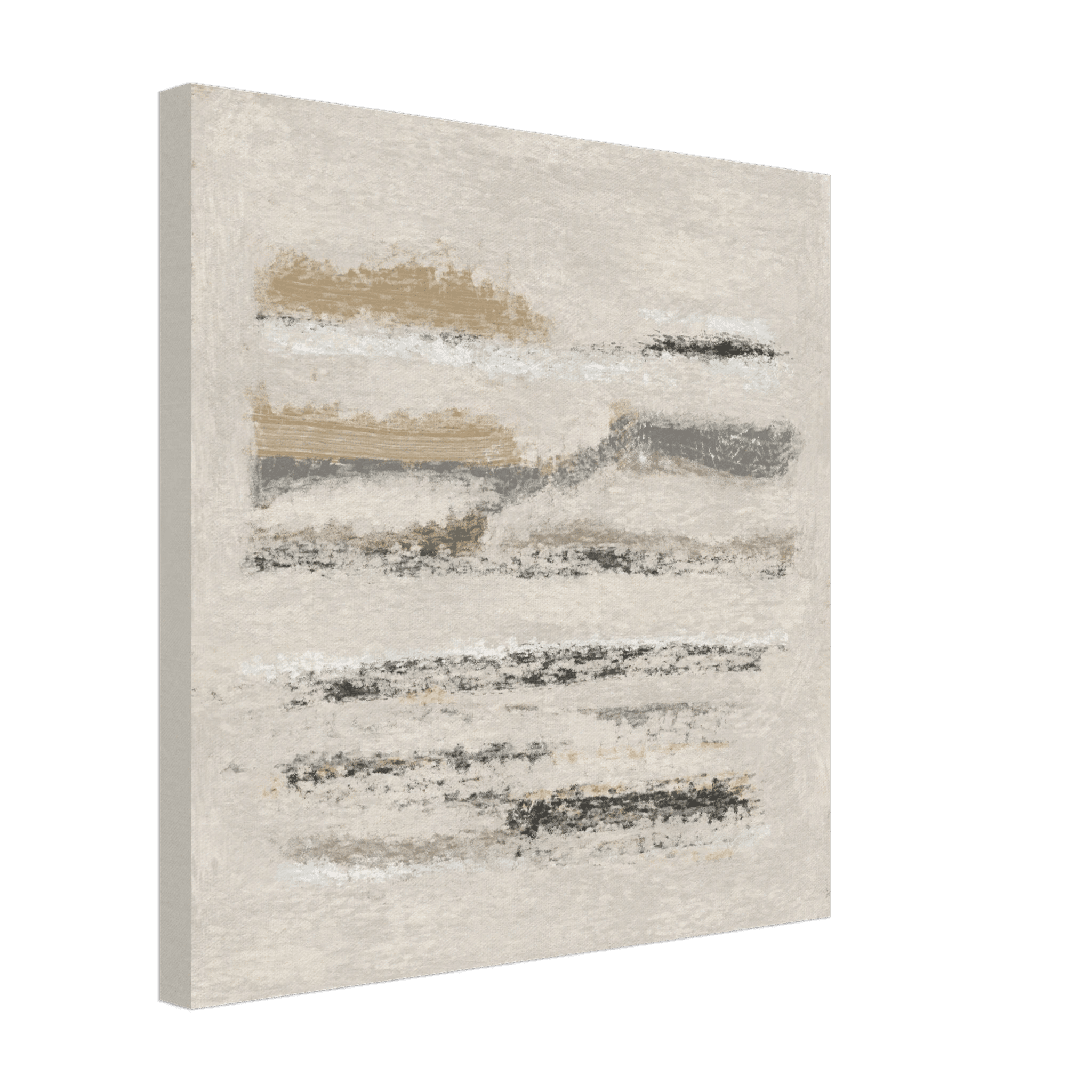 Neutral Abstract Poster | Beige Textured Brushstroke Wall Art | Minimalist Living Room Print - Evergreen Posters