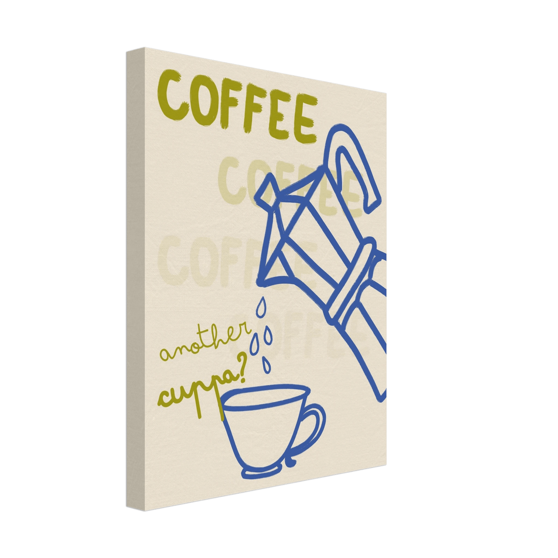 Coffee Print | Another Cuppa Moka Pot Wall Art | Kitchen Coffee Poster - Evergreen Posters