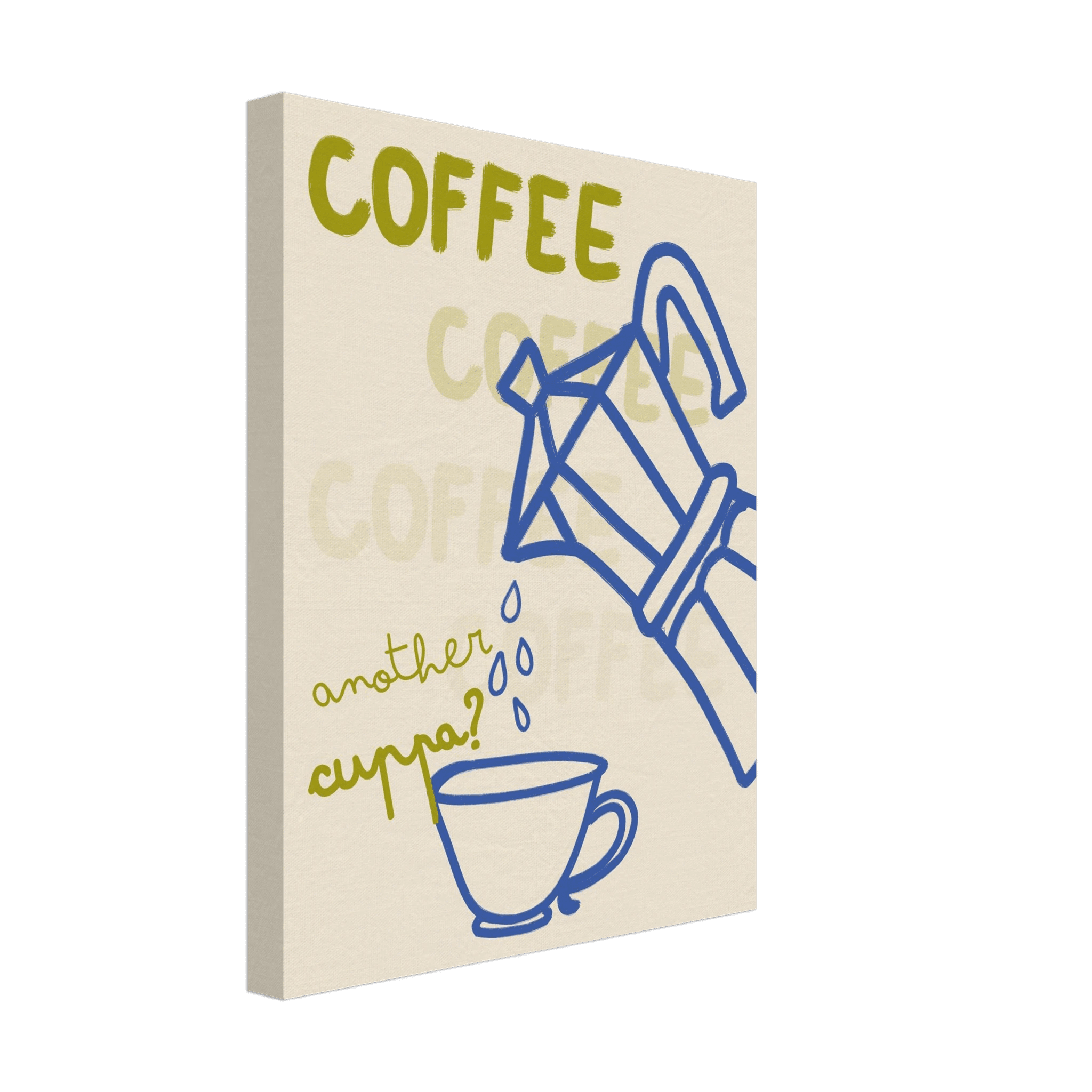 Coffee Print | Another Cuppa Moka Pot Wall Art | Kitchen Coffee Poster - Evergreen Posters