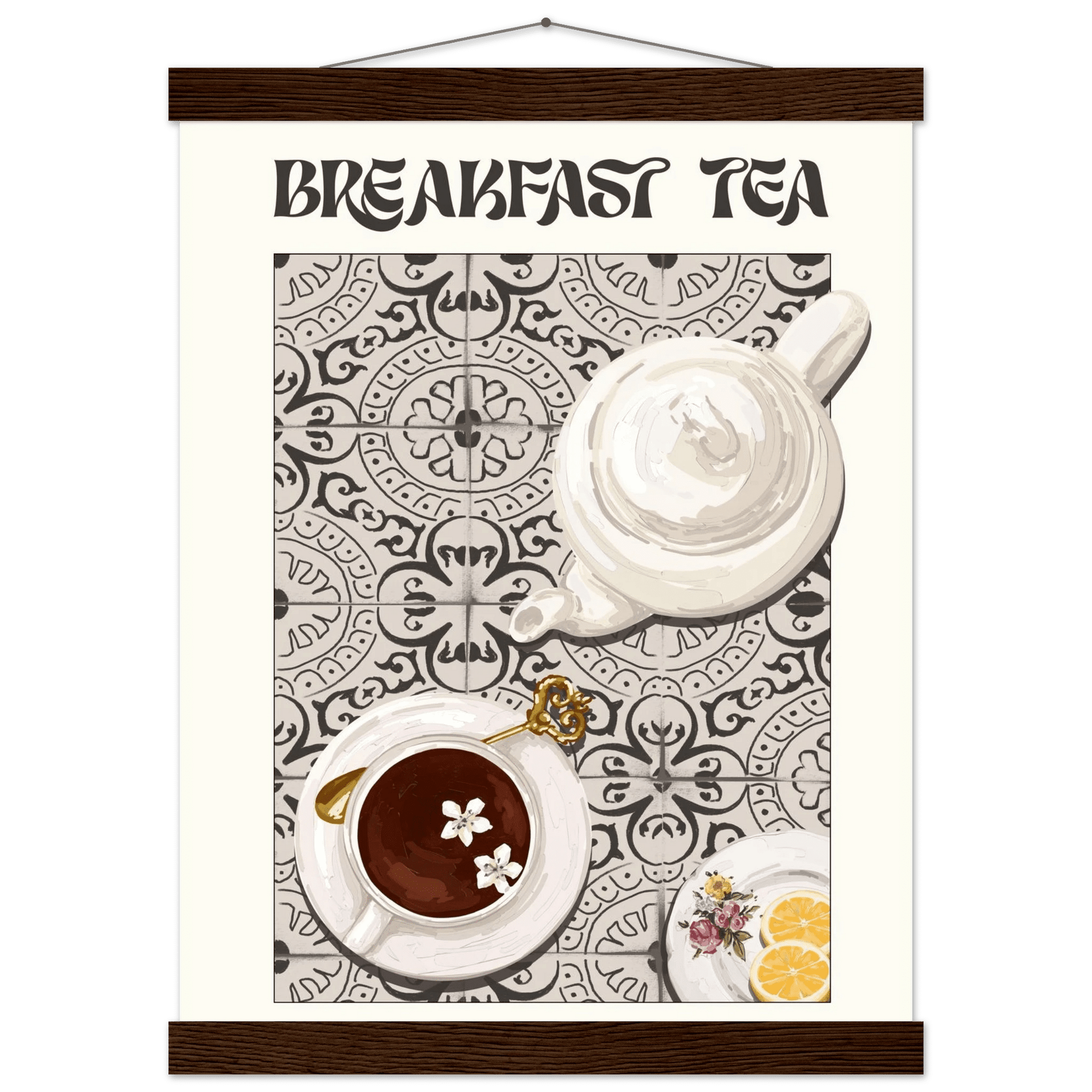 Breakfast Tea Poster – Cozy Kitchen Wall Art Print (Digital & Printed Options) - Evergreen Posters