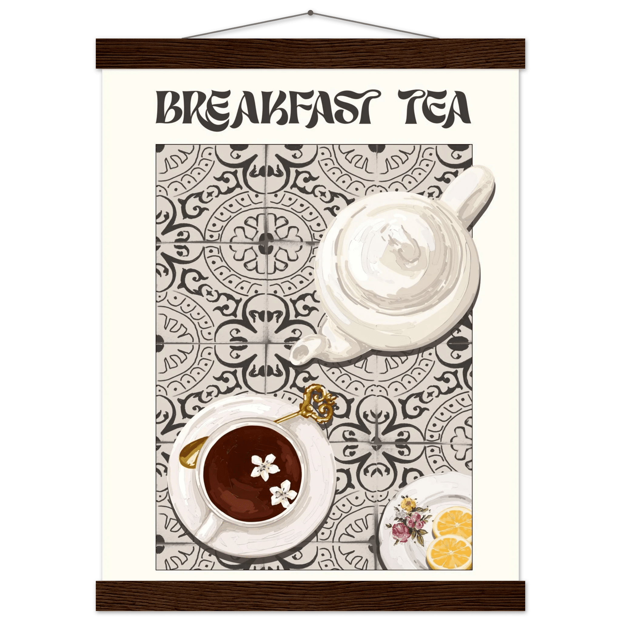 Breakfast Tea Poster – Cozy Kitchen Wall Art Print (Digital & Printed Options) - Evergreen Posters