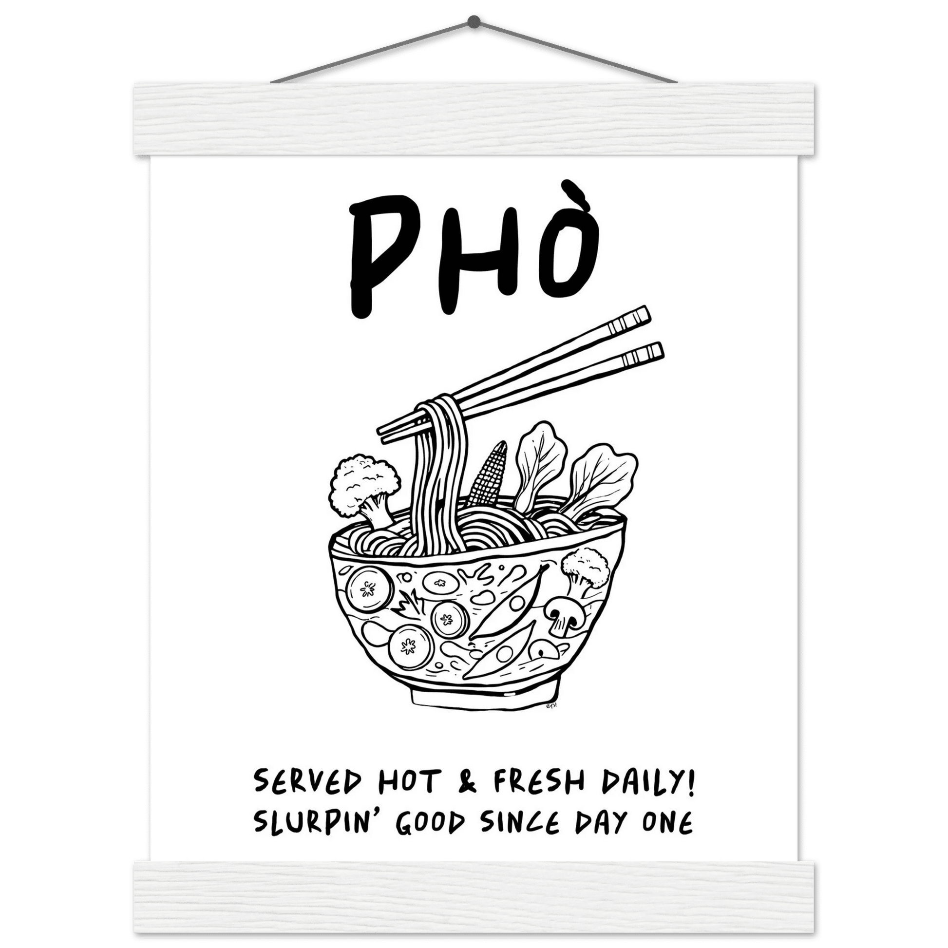 Pho Poster – Funny Vietnamese Kitchen Wall Art Print (Digital & Printed Options) - Evergreen Posters