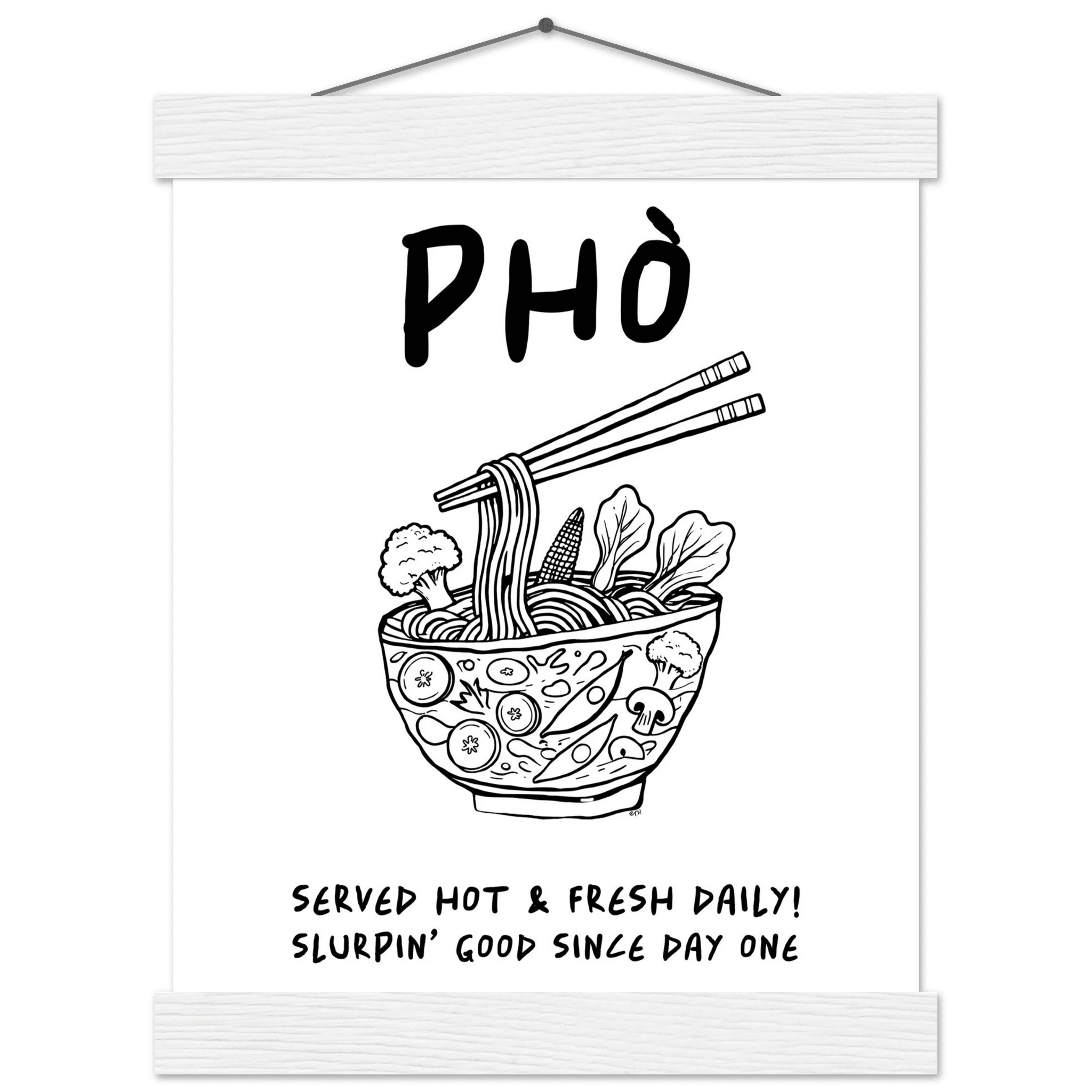 Pho Poster – Funny Vietnamese Kitchen Wall Art Print (Digital & Printed Options) - Evergreen Posters