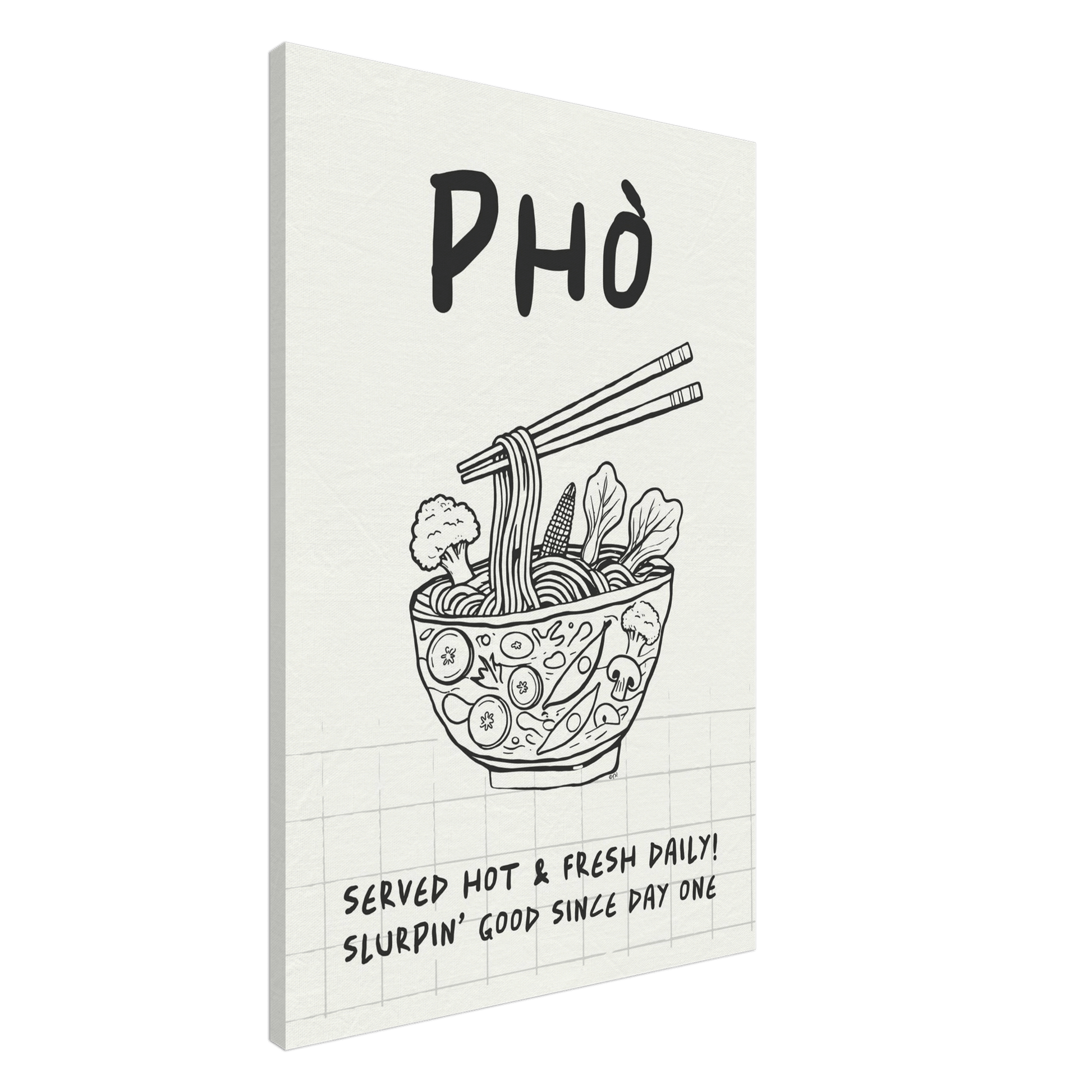 Pho Poster – Slurpin’ Good Vietnamese Kitchen Wall Art Print (Digital & Printed Options) - Evergreen Posters