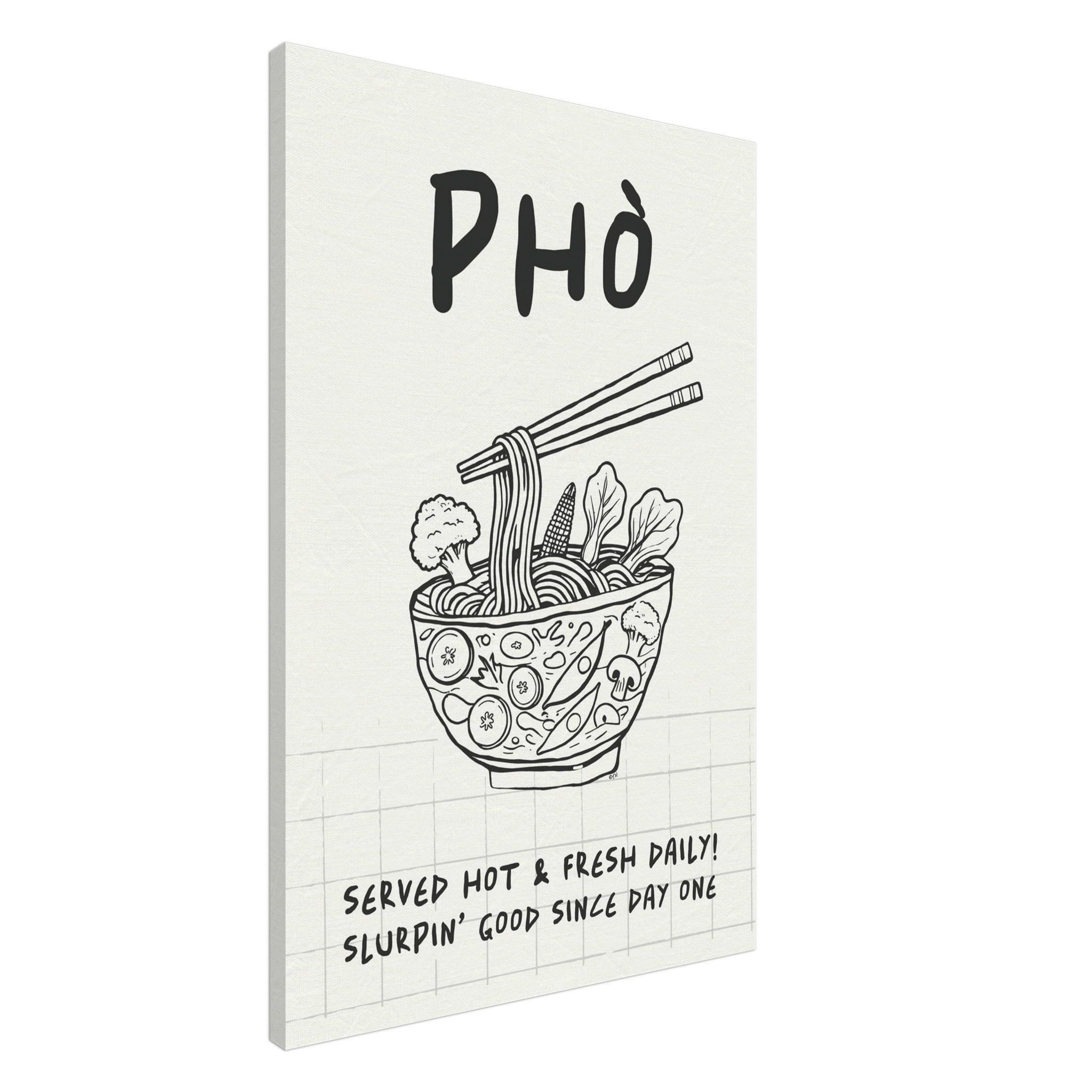 Pho Poster – Slurpin’ Good Vietnamese Kitchen Wall Art Print (Digital & Printed Options) - Evergreen Posters