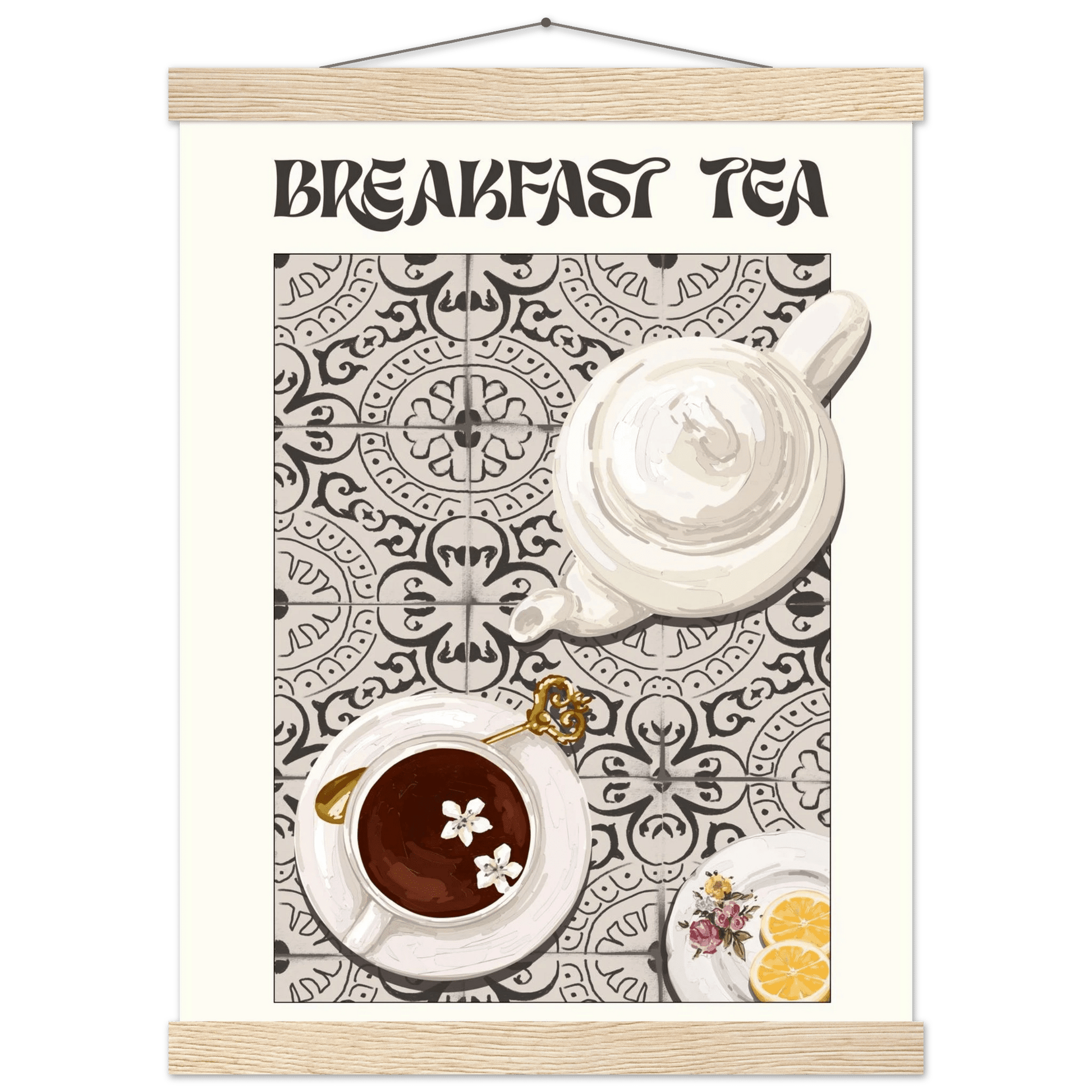 Breakfast Tea Poster – Cozy Kitchen Wall Art Print (Digital & Printed Options) - Evergreen Posters