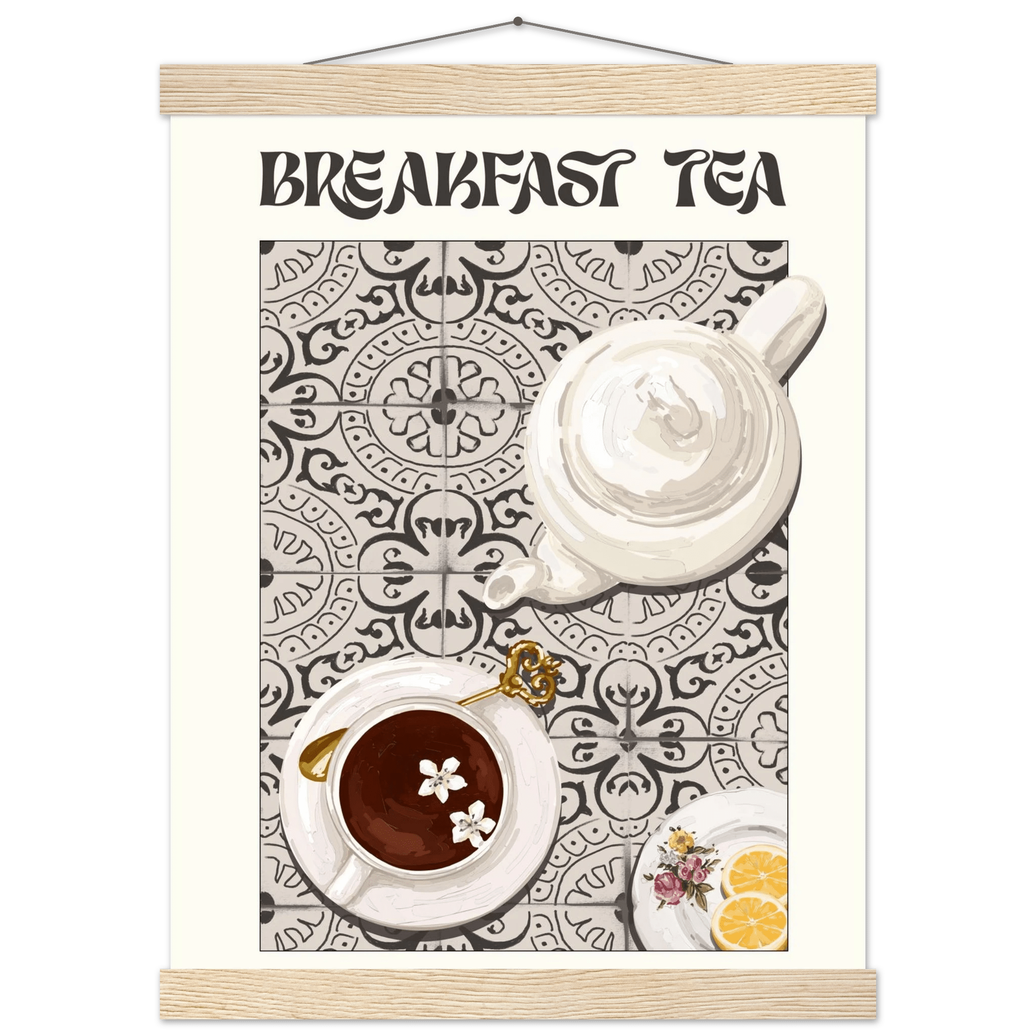 Breakfast Tea Poster – Cozy Kitchen Wall Art Print (Digital & Printed Options) - Evergreen Posters