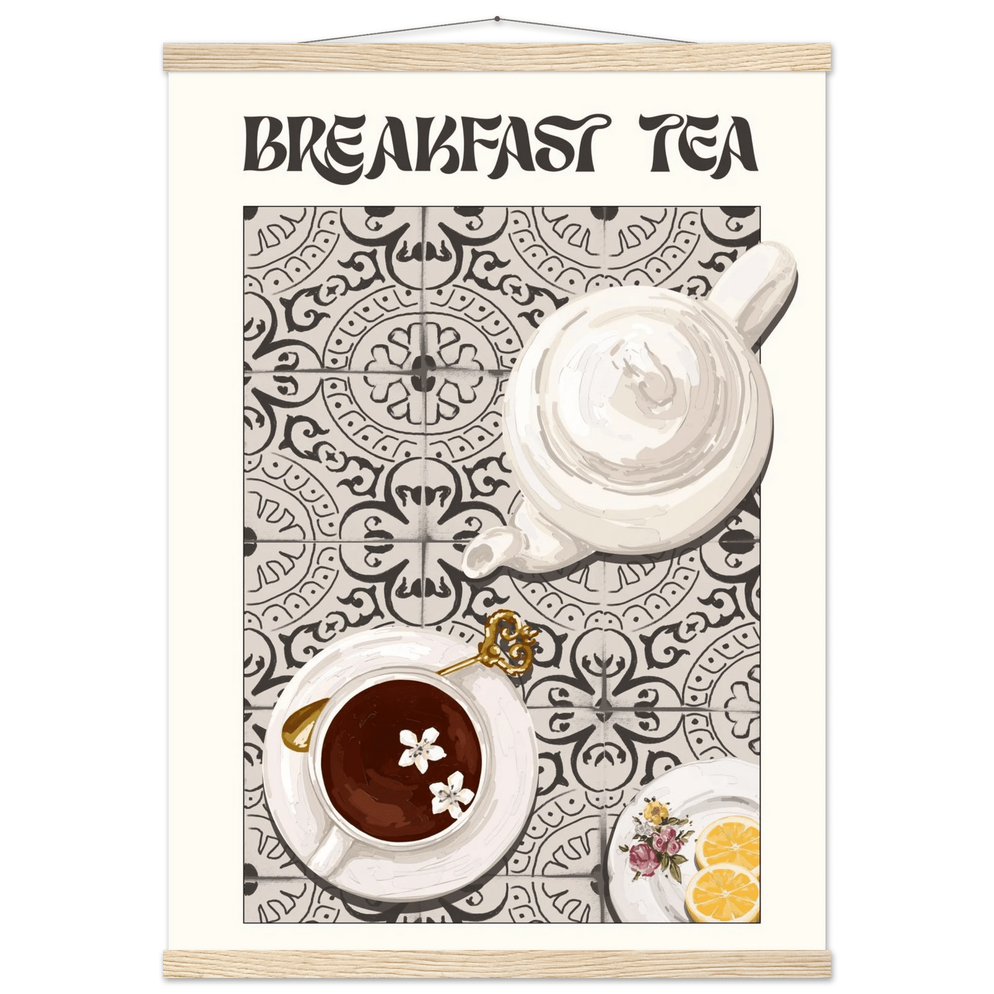 Breakfast Tea Poster – Cozy Kitchen Wall Art Print (Digital & Printed Options) - Evergreen Posters