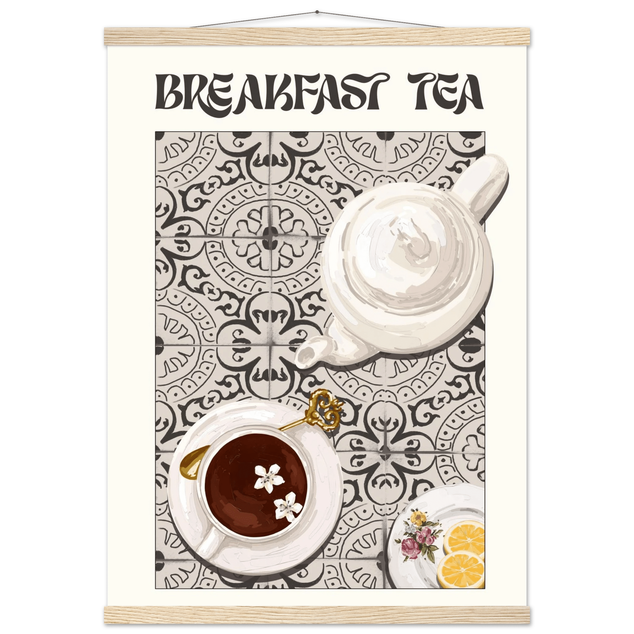 Breakfast Tea Poster – Cozy Kitchen Wall Art Print (Digital & Printed Options) - Evergreen Posters