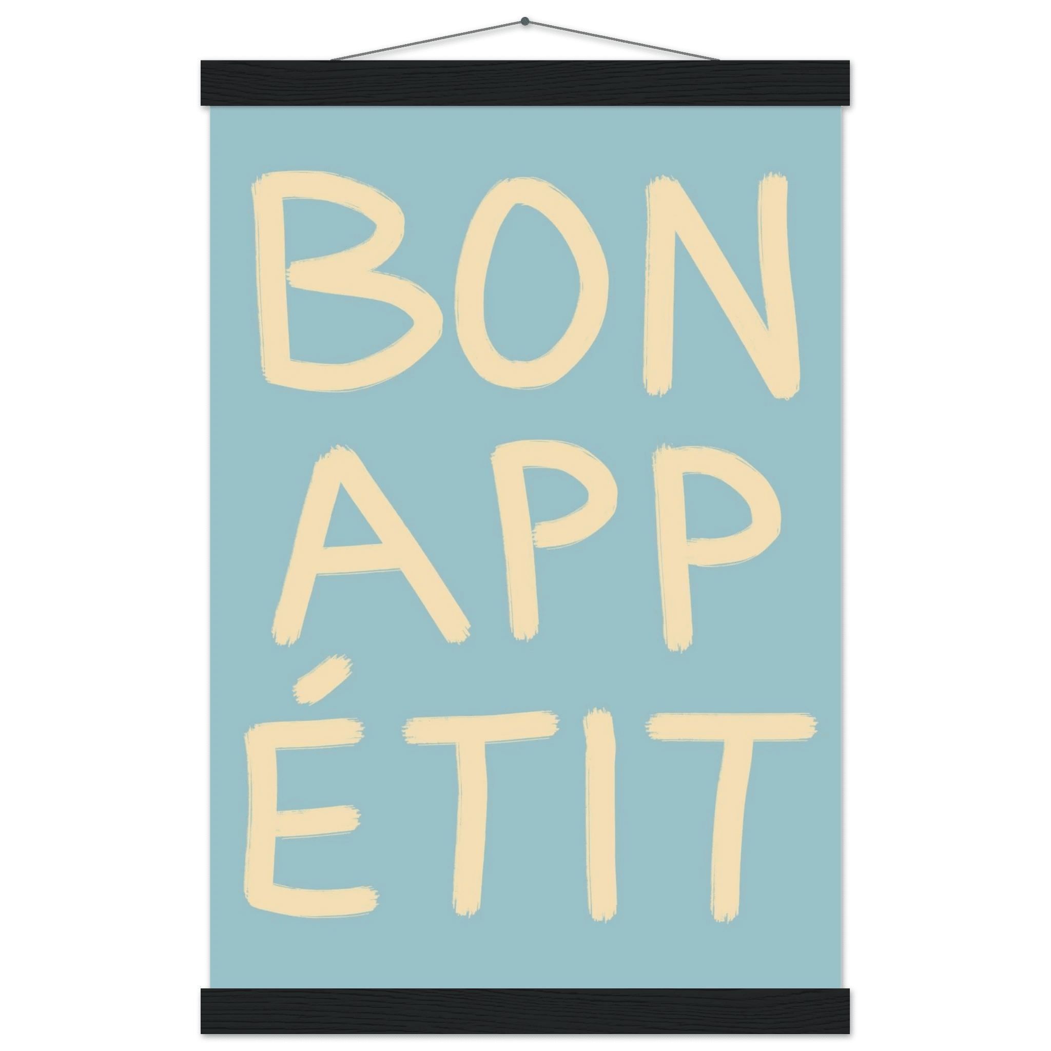 Bon Appétit Kitchen Poster | French Typography Wall Art | Retro Dining Room Print Decor - Evergreen Posters