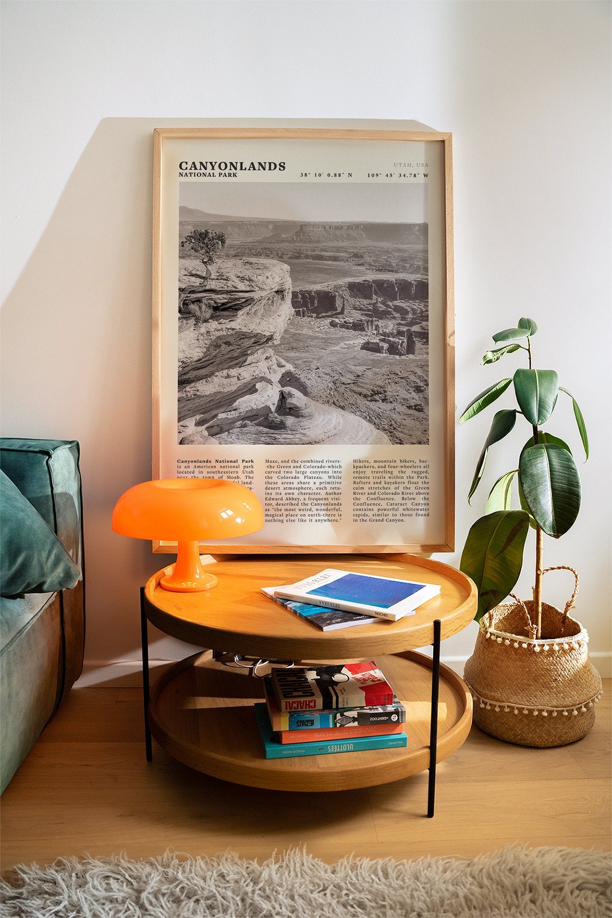 Canyonlands National Park Poster | Black & White Utah Wall Art | Canyon Travel Print - Evergreen Posters