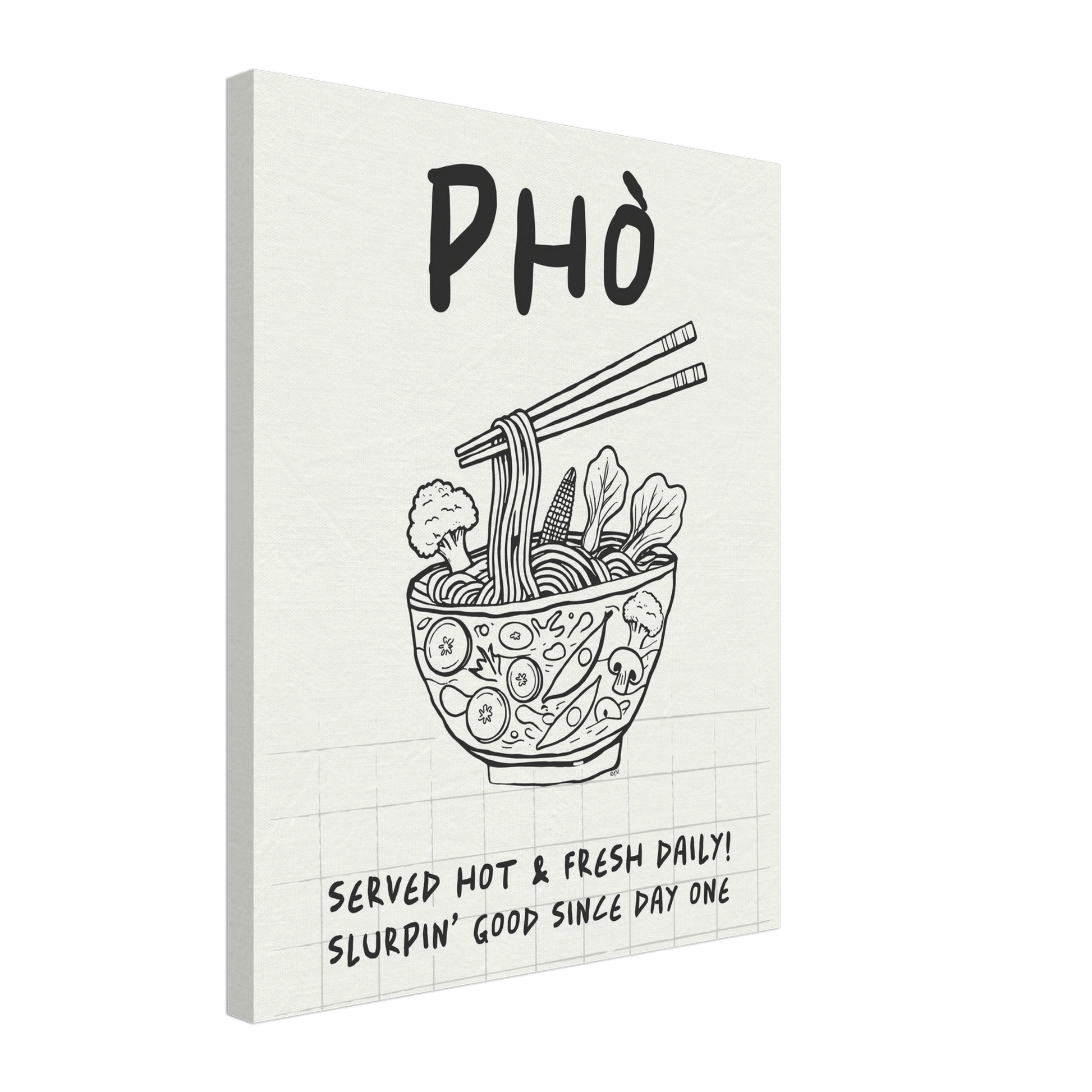 Pho Poster – Slurpin’ Good Vietnamese Kitchen Wall Art Print (Digital & Printed Options) - Evergreen Posters