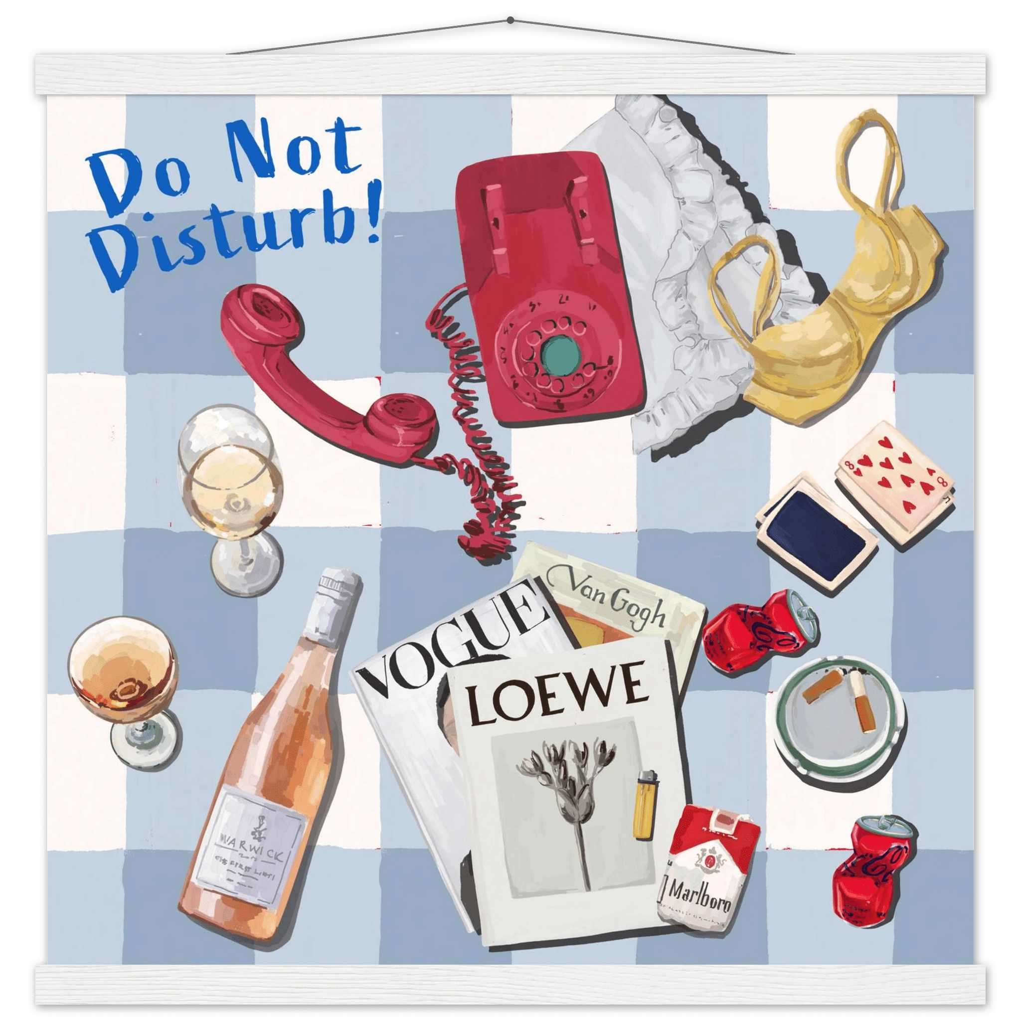 Do Not Disturb Poster | Dopamine Wall Art | Retro Bedroom Quote Print - Evergreen Posters - 33