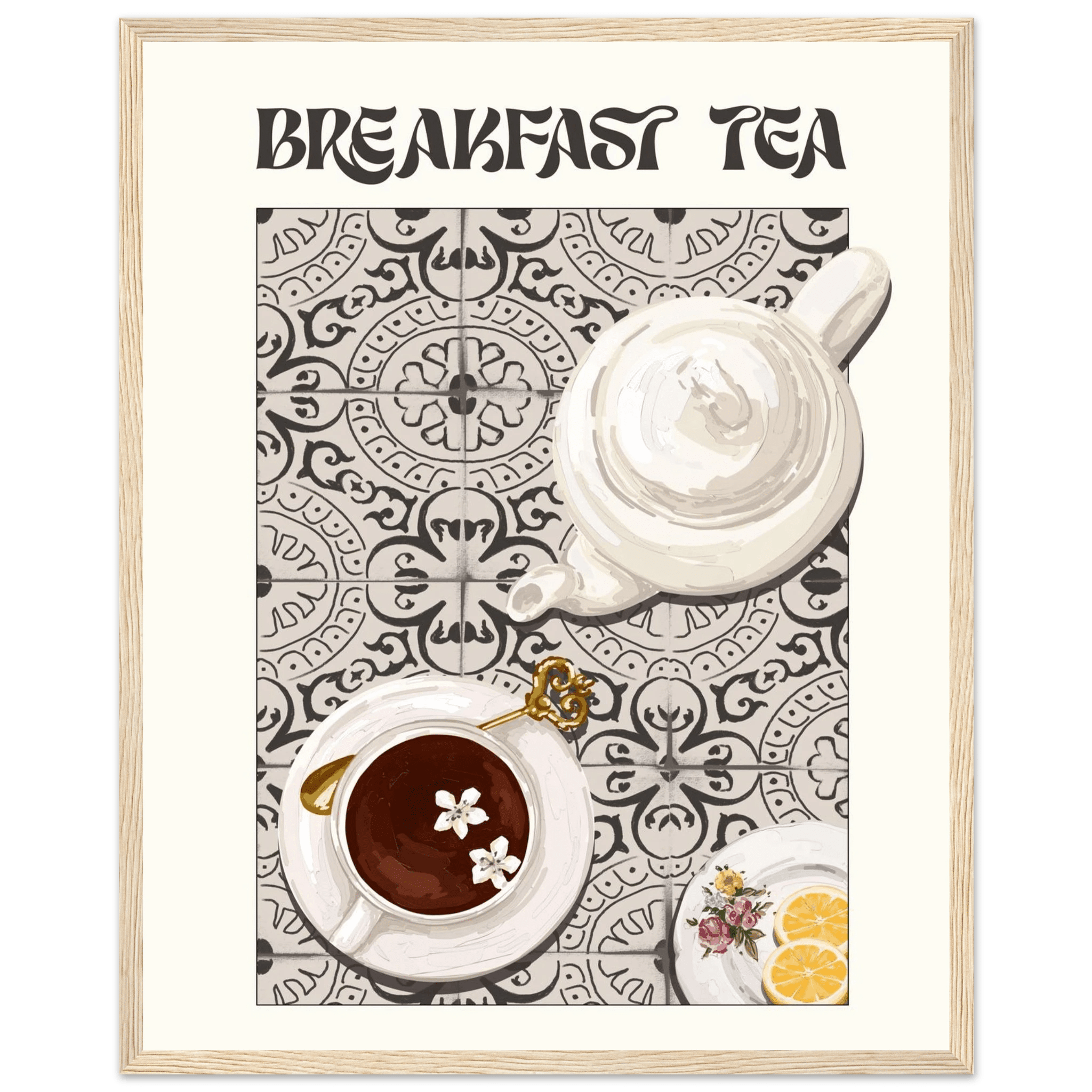 Breakfast Tea Poster – Cozy Kitchen Wall Art Print (Digital & Printed Options) - Evergreen Posters