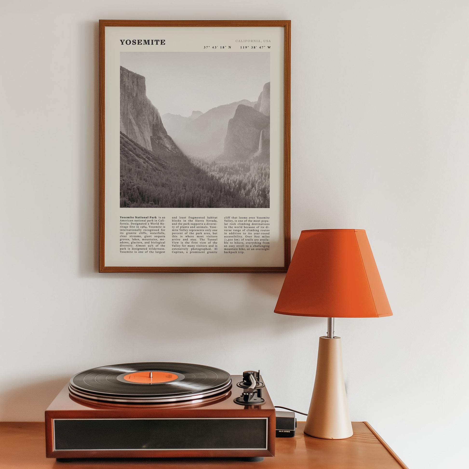 Yosemite Poster | Black & White National Park Wall Art | California Nature Print - Evergreen Posters