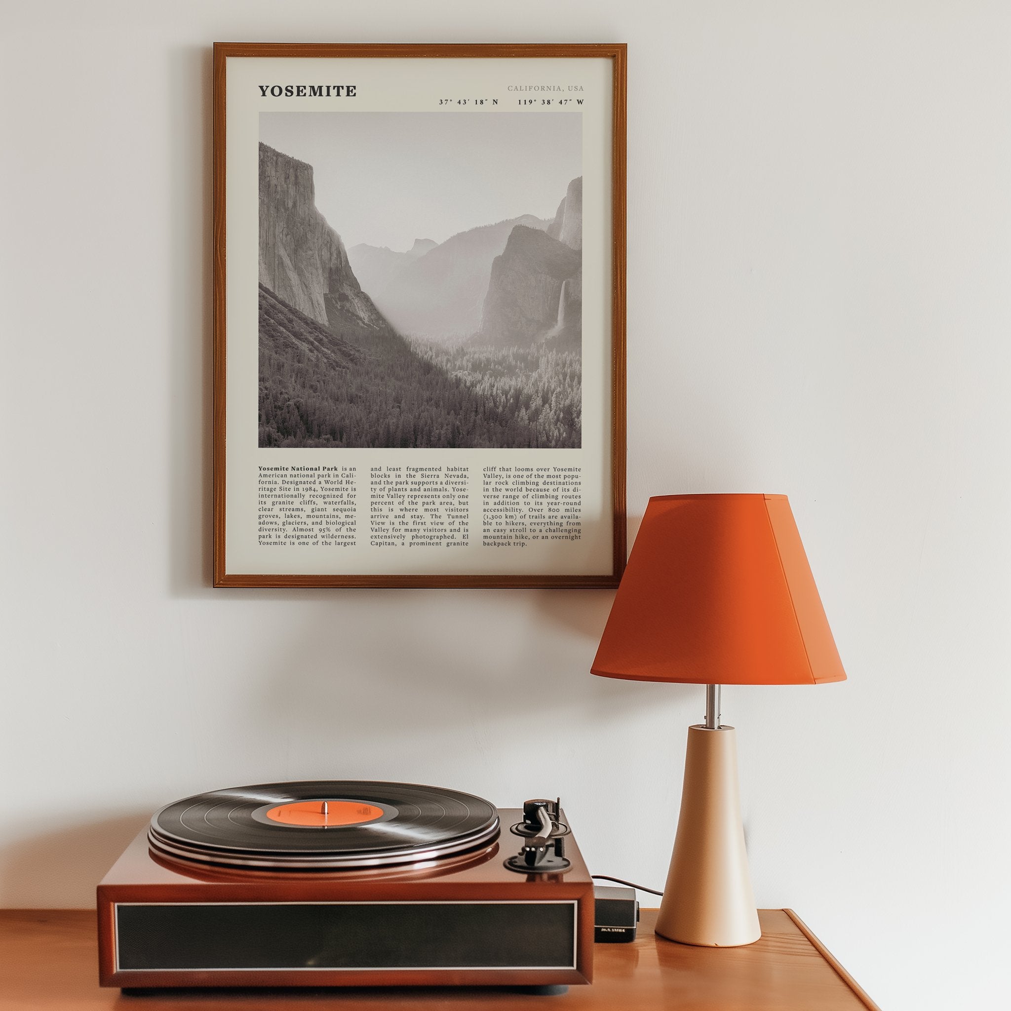 Yosemite Poster | Black & White National Park Wall Art | California Nature Print - Evergreen Posters