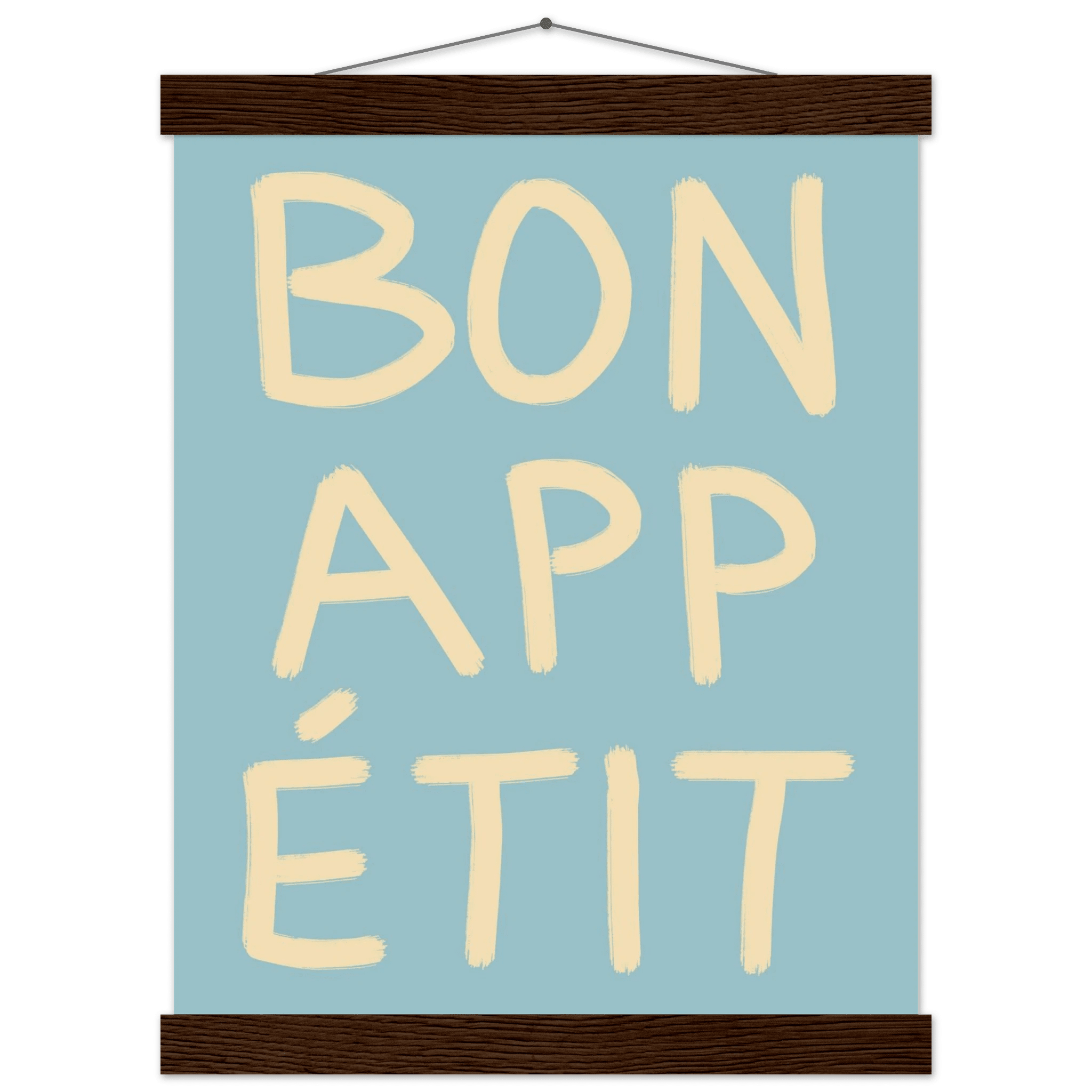 Bon Appétit Kitchen Poster | French Typography Wall Art | Retro Dining Room Print Decor - Evergreen Posters