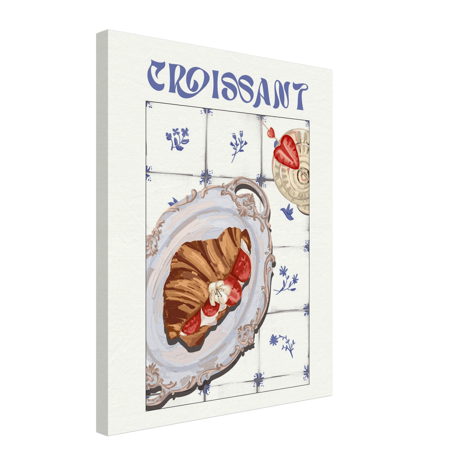 Croissant Poster – Charming French Breakfast Kitchen Wall Art Print (Digital & Printed Options) - Evergreen Posters