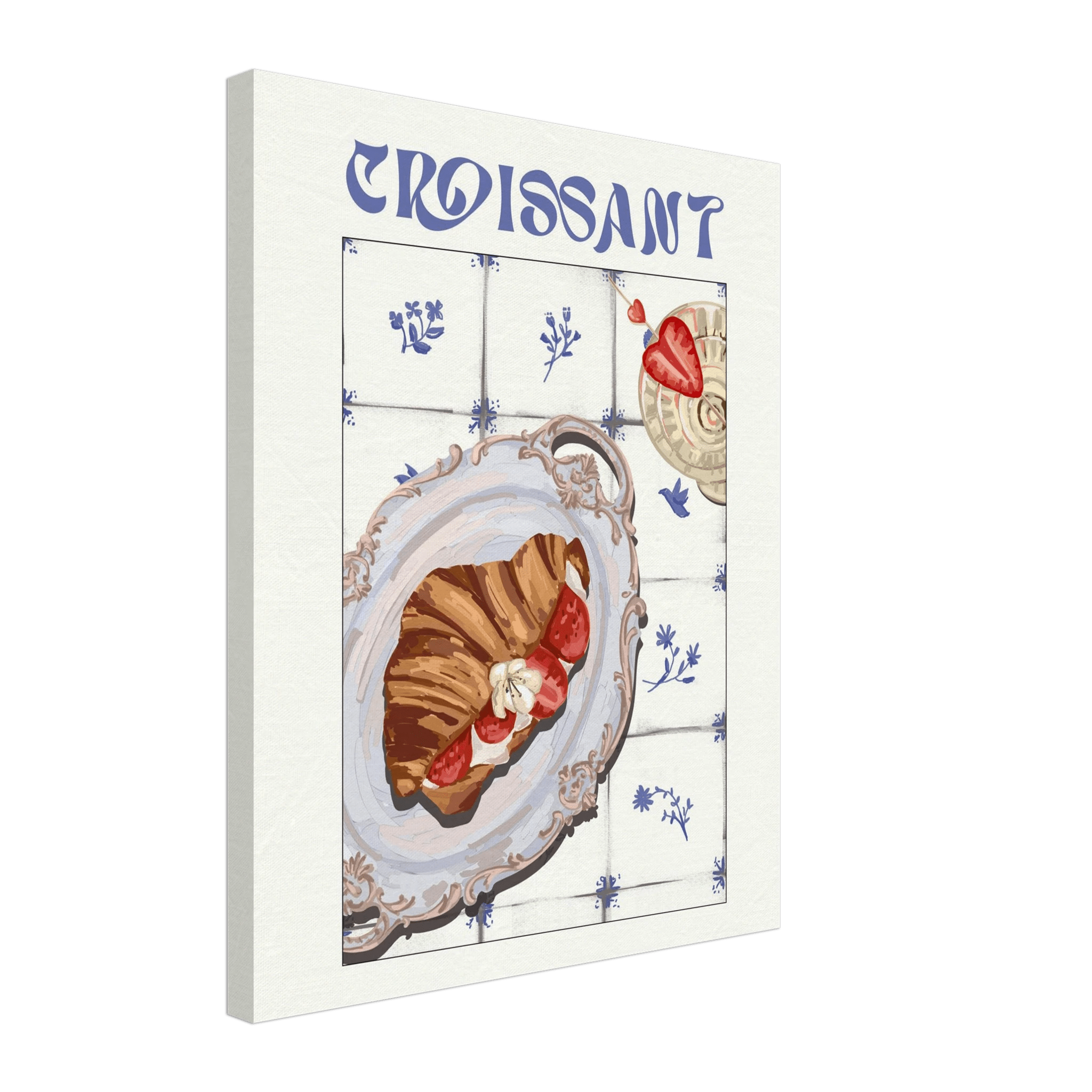 Croissant Poster – Charming French Breakfast Kitchen Wall Art Print (Digital & Printed Options) - Evergreen Posters