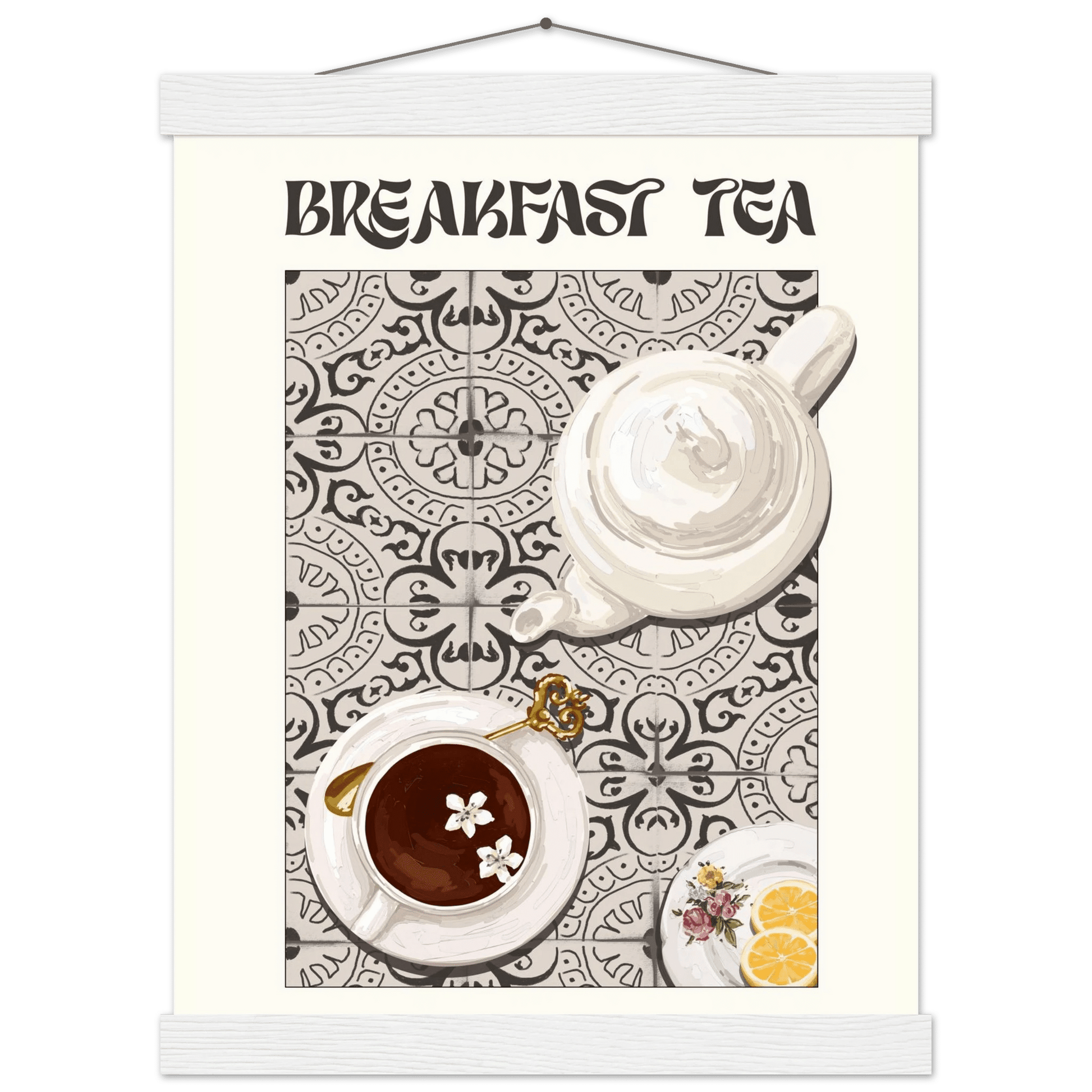 Breakfast Tea Poster – Cozy Kitchen Wall Art Print (Digital & Printed Options) - Evergreen Posters