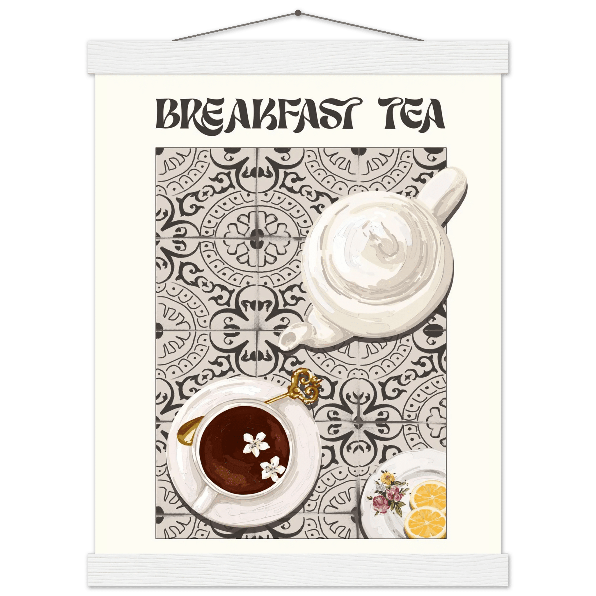 Breakfast Tea Poster – Cozy Kitchen Wall Art Print (Digital & Printed Options) - Evergreen Posters