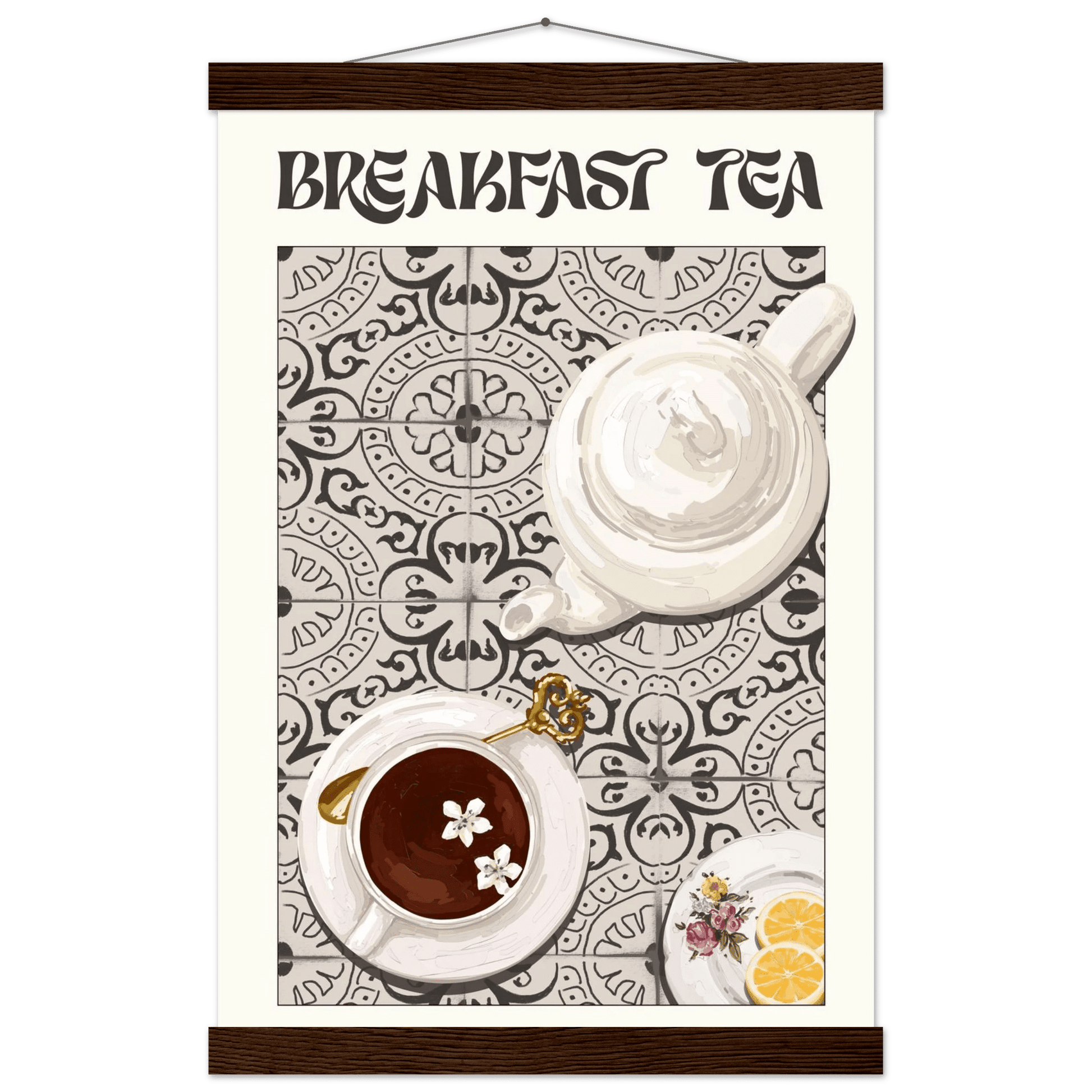 Breakfast Tea Poster – Cozy Kitchen Wall Art Print (Digital & Printed Options) - Evergreen Posters