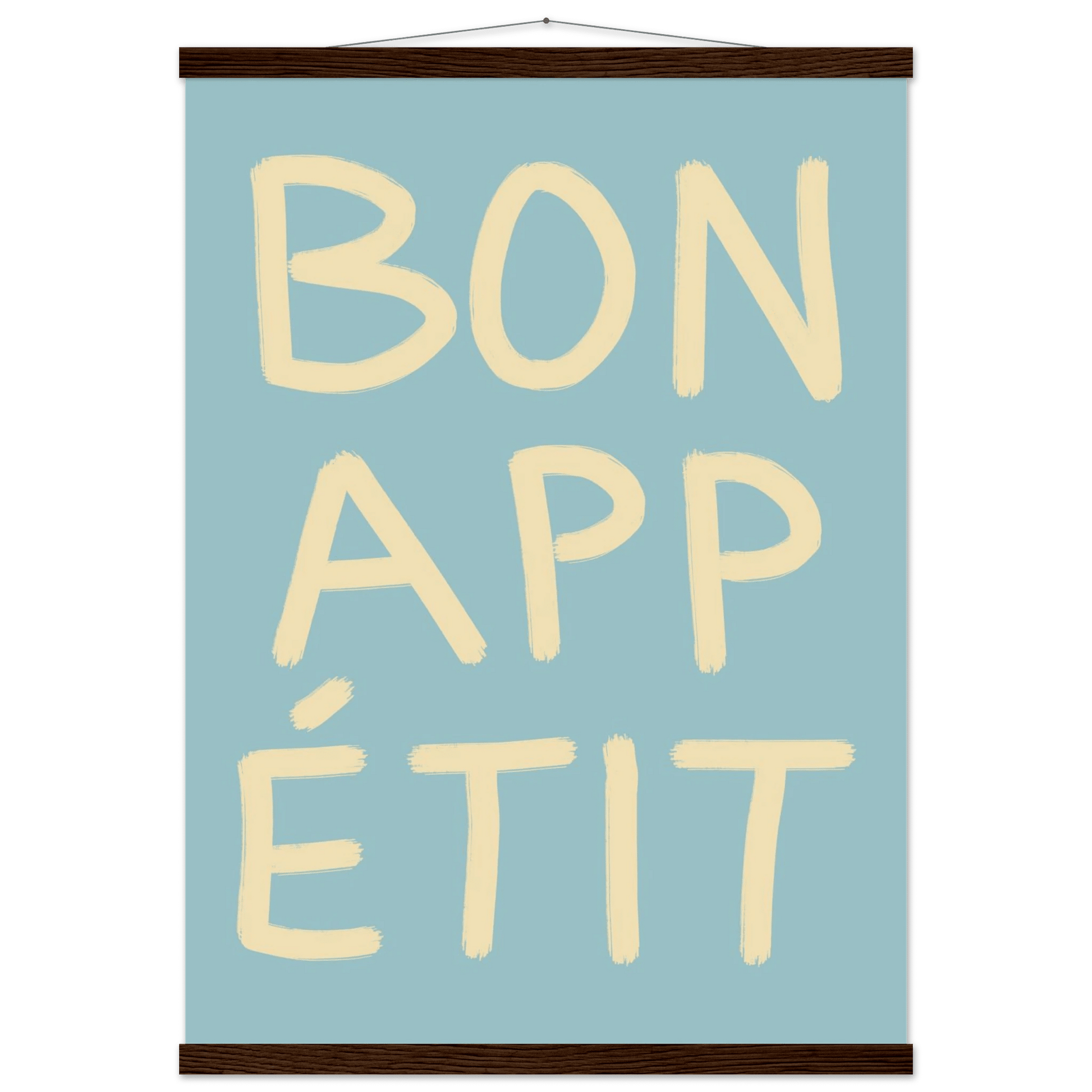 Bon Appétit Kitchen Poster | French Typography Wall Art | Retro Dining Room Print Decor - Evergreen Posters