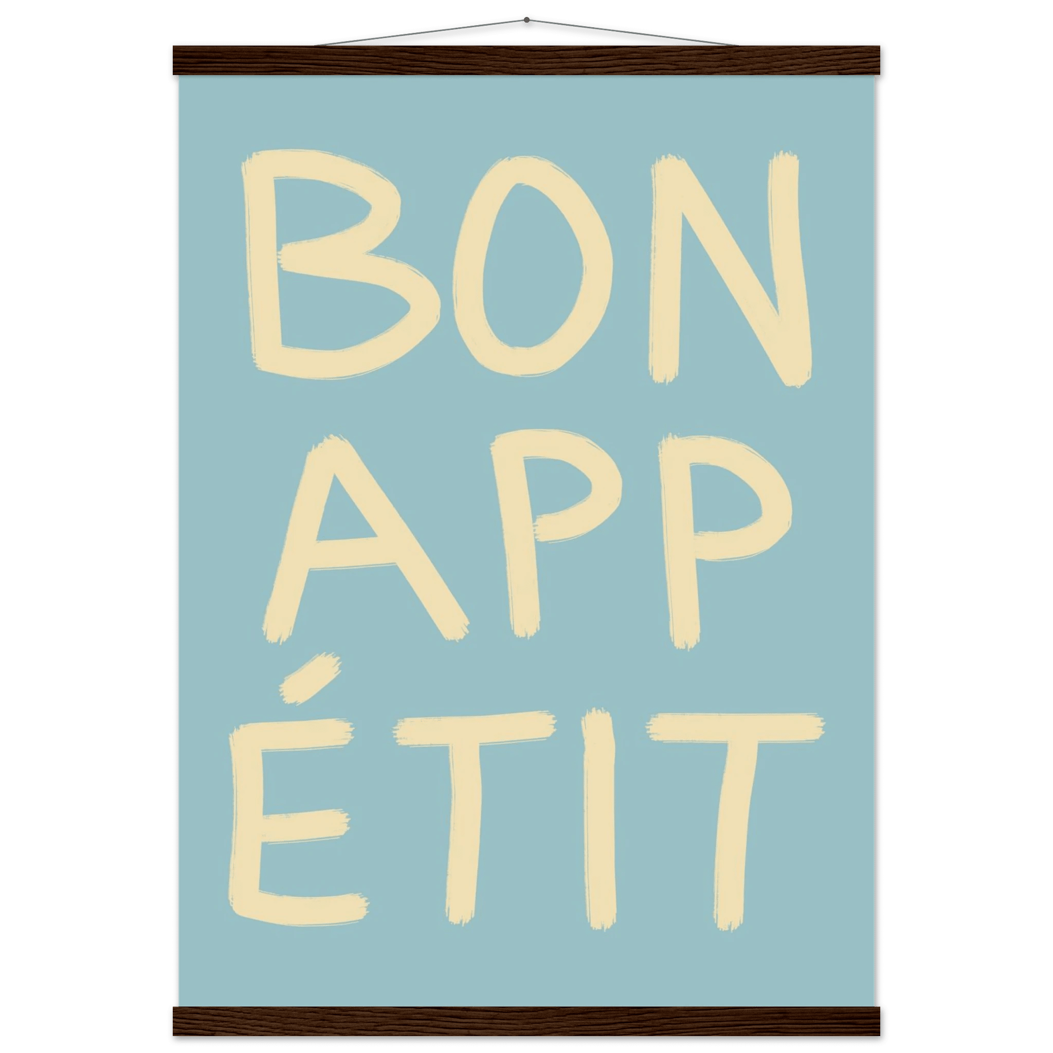 Bon Appétit Kitchen Poster | French Typography Wall Art | Retro Dining Room Print Decor - Evergreen Posters