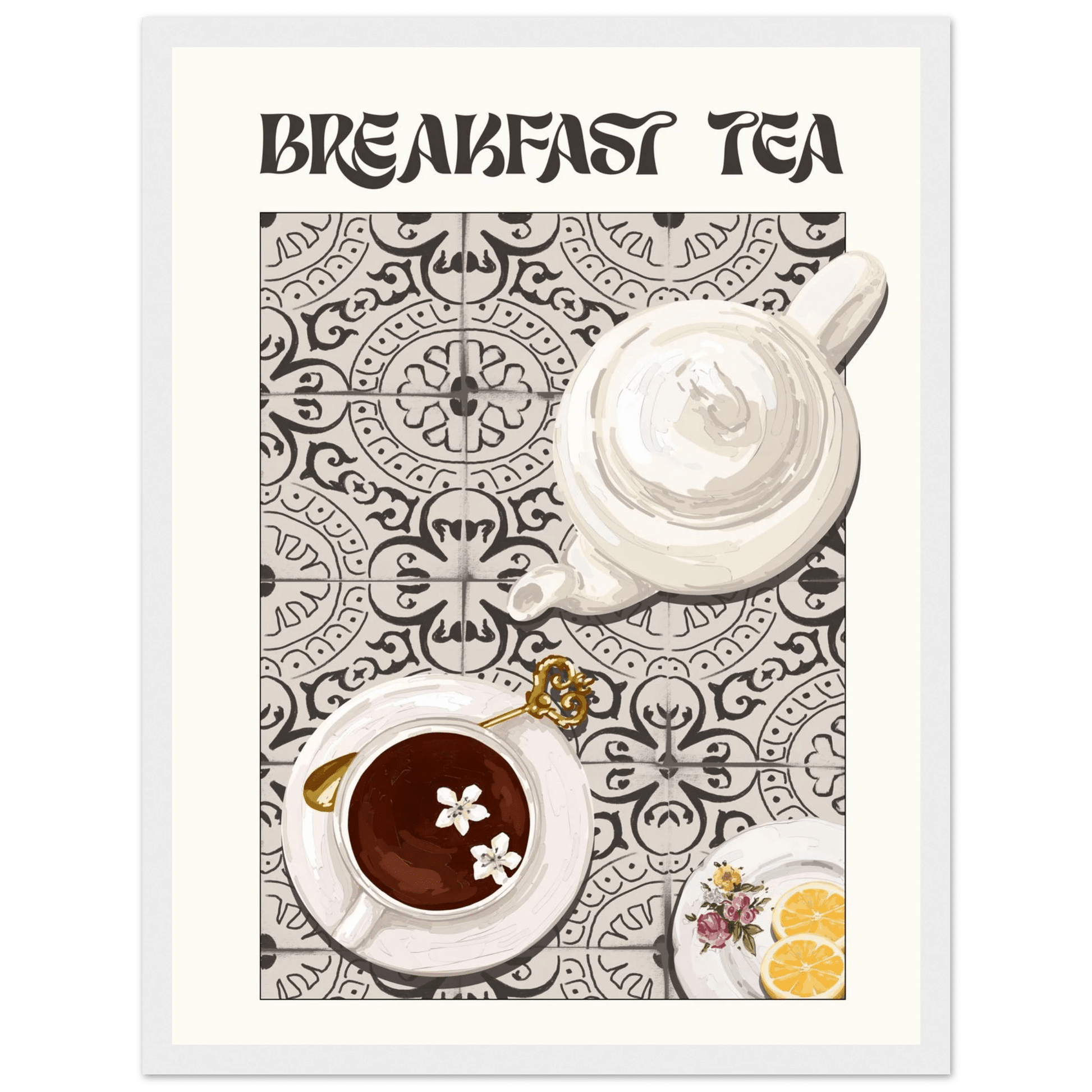Breakfast Tea Poster – Cozy Kitchen Wall Art Print (Digital & Printed Options) - Evergreen Posters