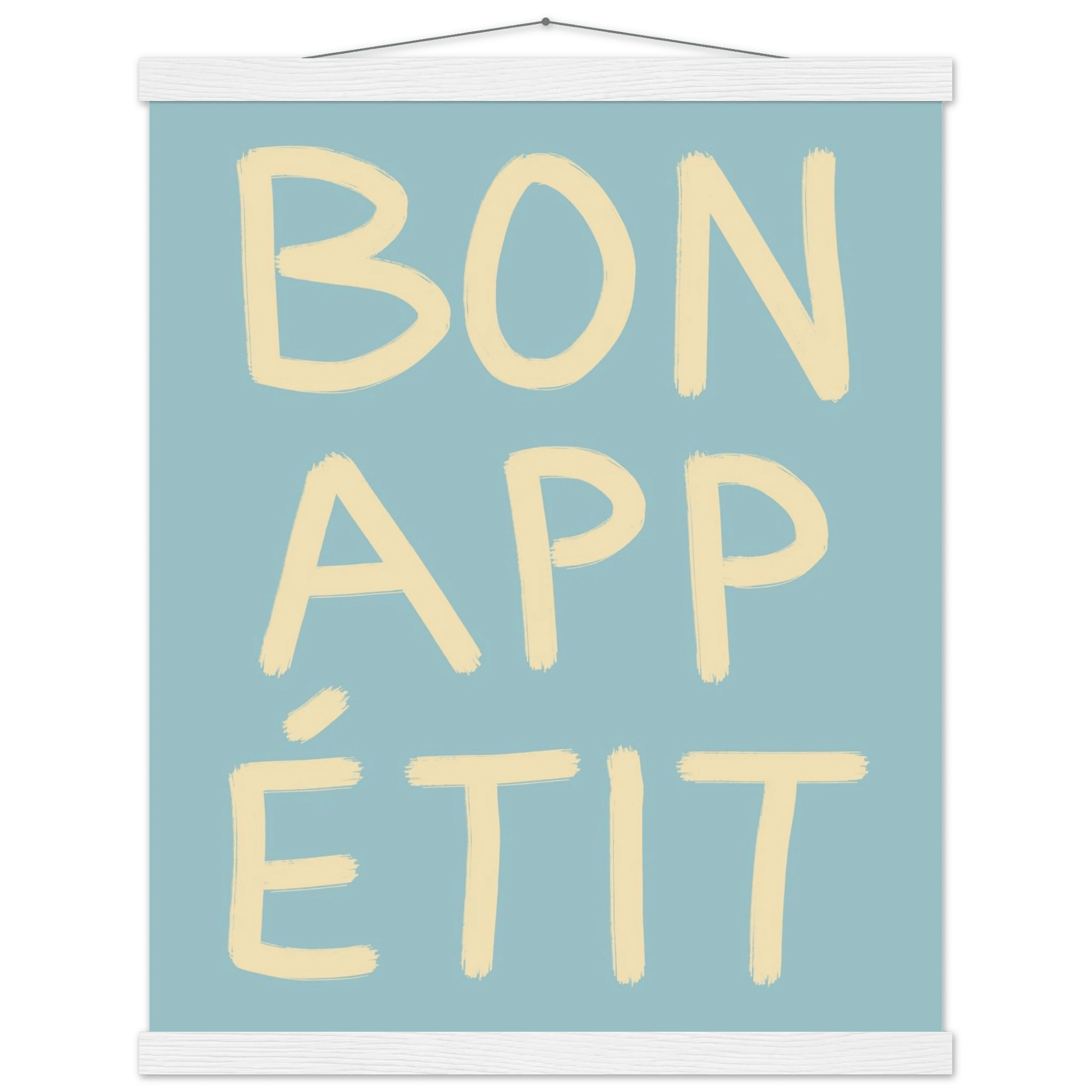 Bon Appétit Kitchen Poster | French Typography Wall Art | Retro Dining Room Print Decor - Evergreen Posters