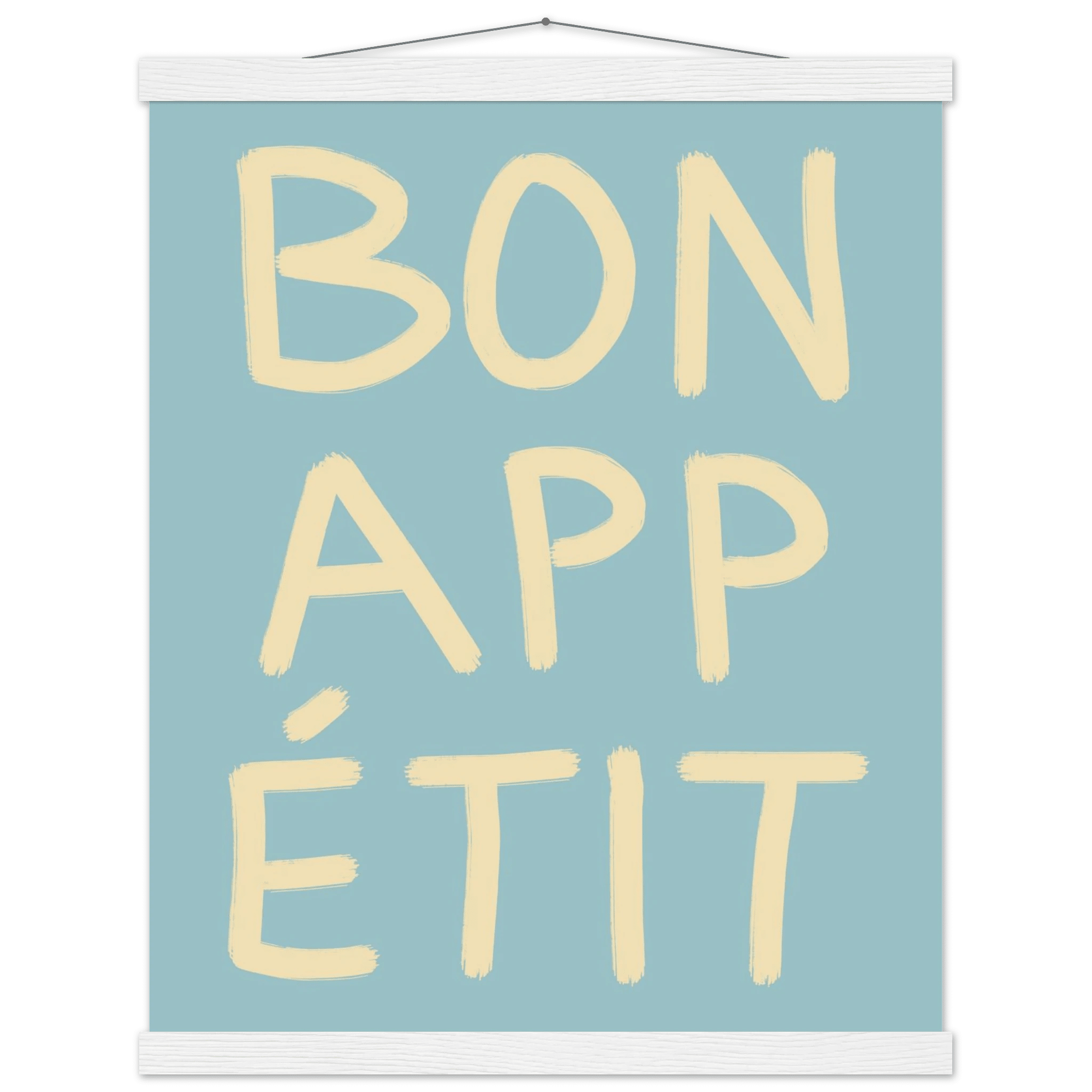 Bon Appétit Kitchen Poster | French Typography Wall Art | Retro Dining Room Print Decor - Evergreen Posters