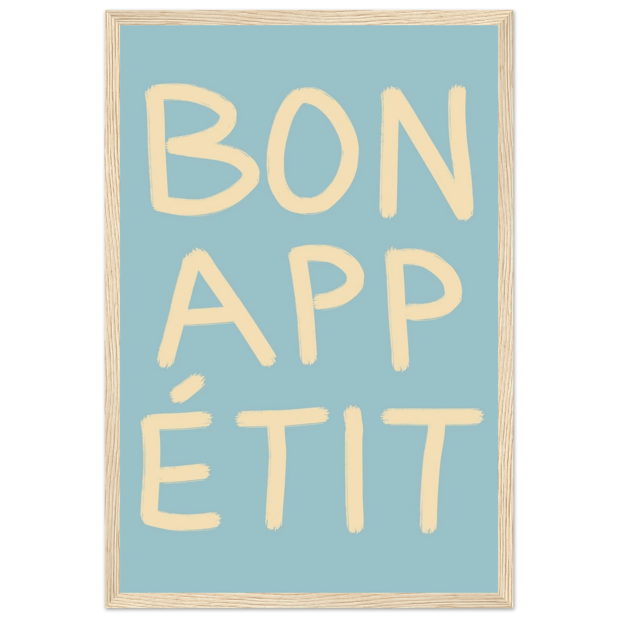 Bon Appétit Kitchen Poster | French Typography Wall Art | Retro Dining Room Print Decor - Evergreen Posters