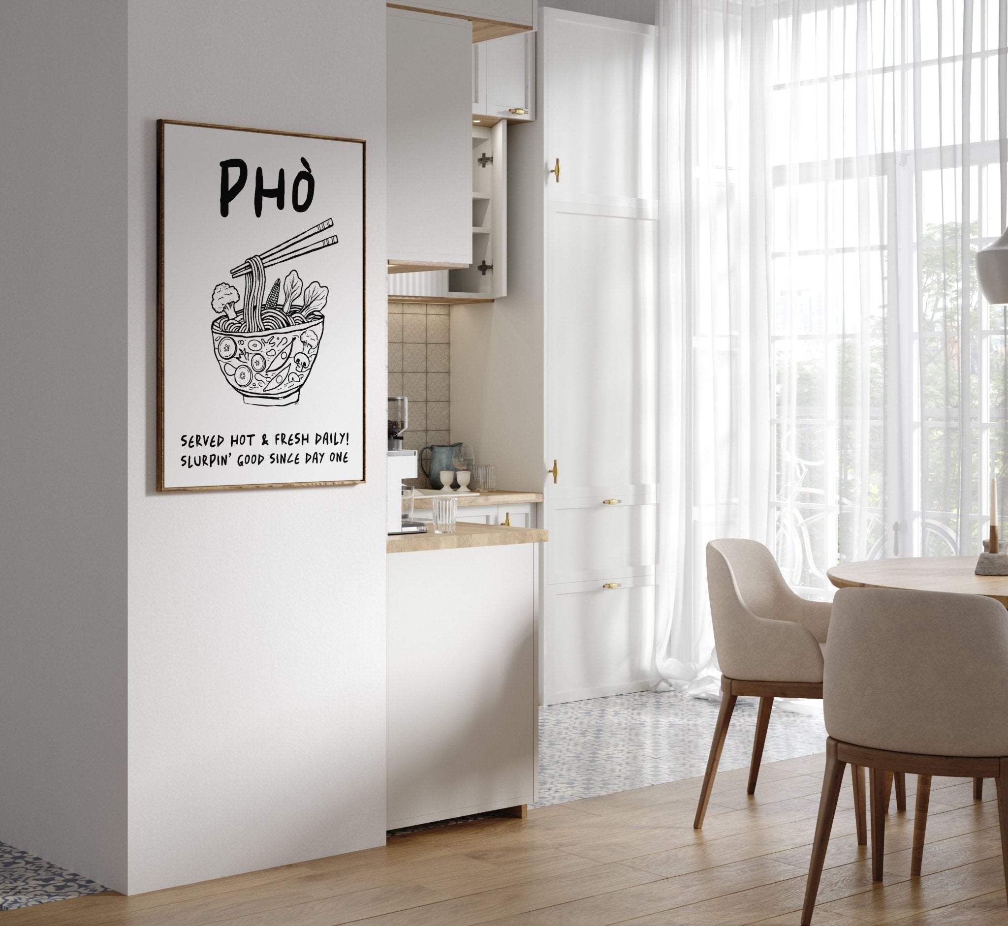Pho Poster – Funny Vietnamese Kitchen Wall Art Print (Digital & Printed Options) - Evergreen Posters