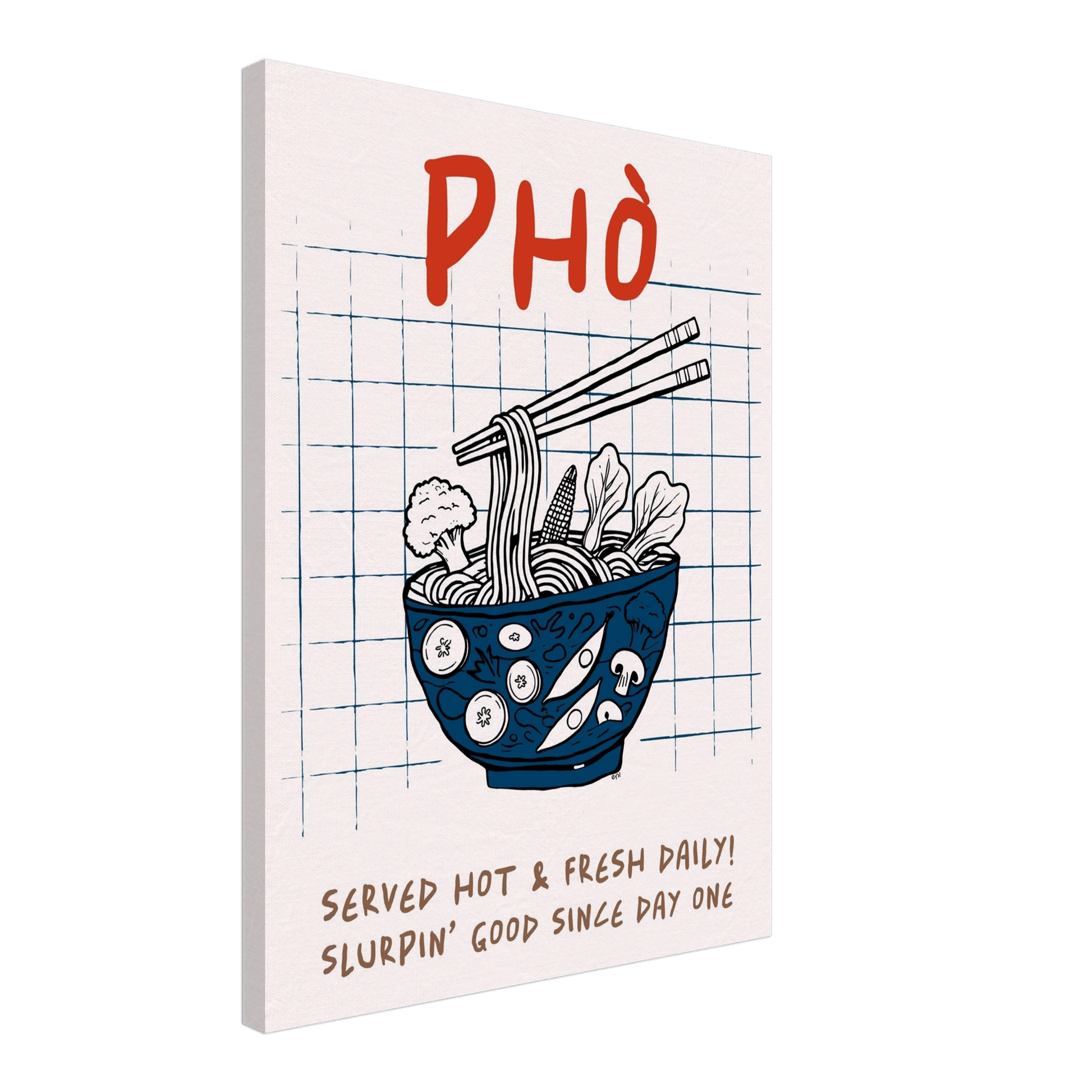 Pho Poster – Slurpin’ Good Vietnamese Kitchen Wall Art Print (Digital & Printed Options) - Evergreen Posters