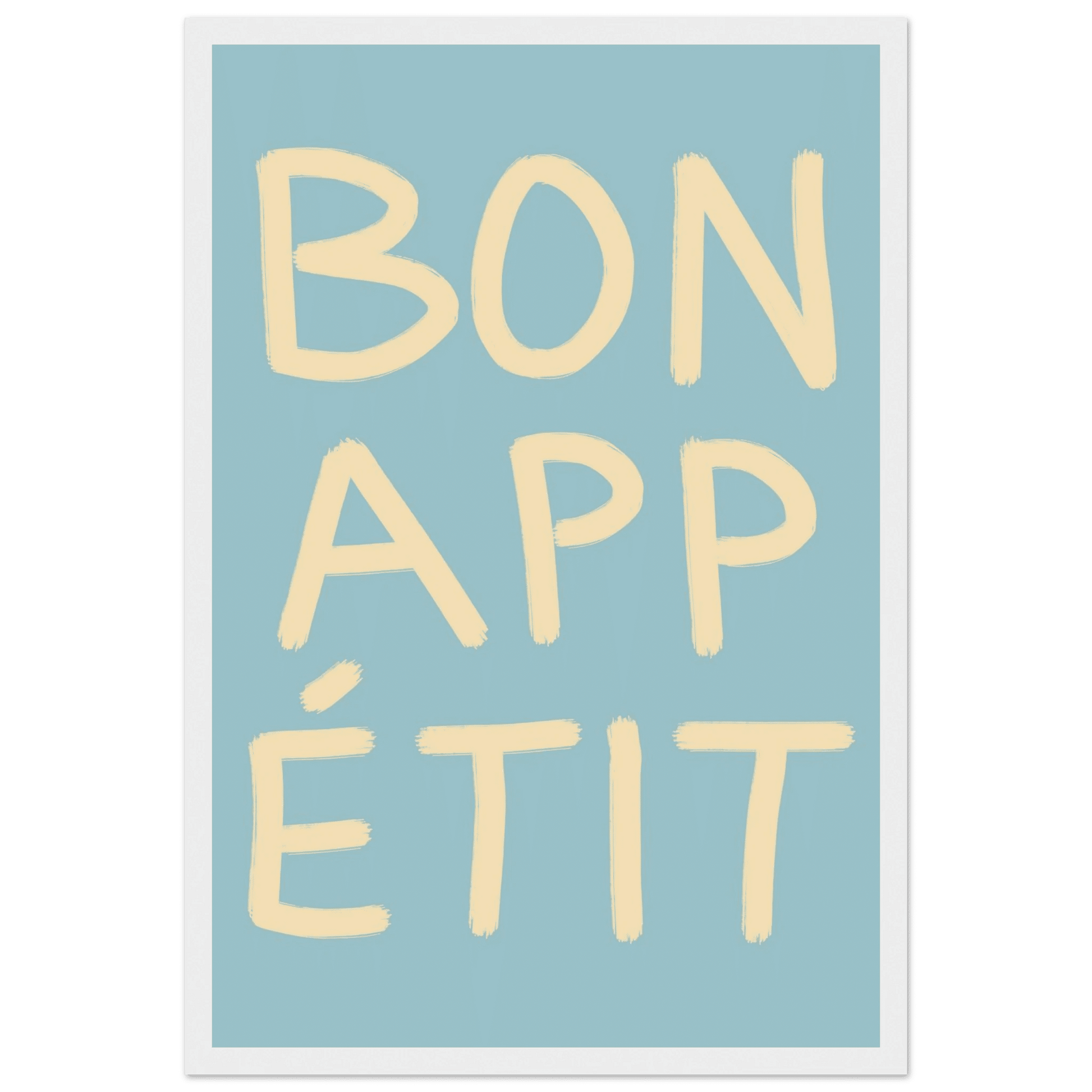 Bon Appétit Kitchen Poster | French Typography Wall Art | Retro Dining Room Print Decor - Evergreen Posters