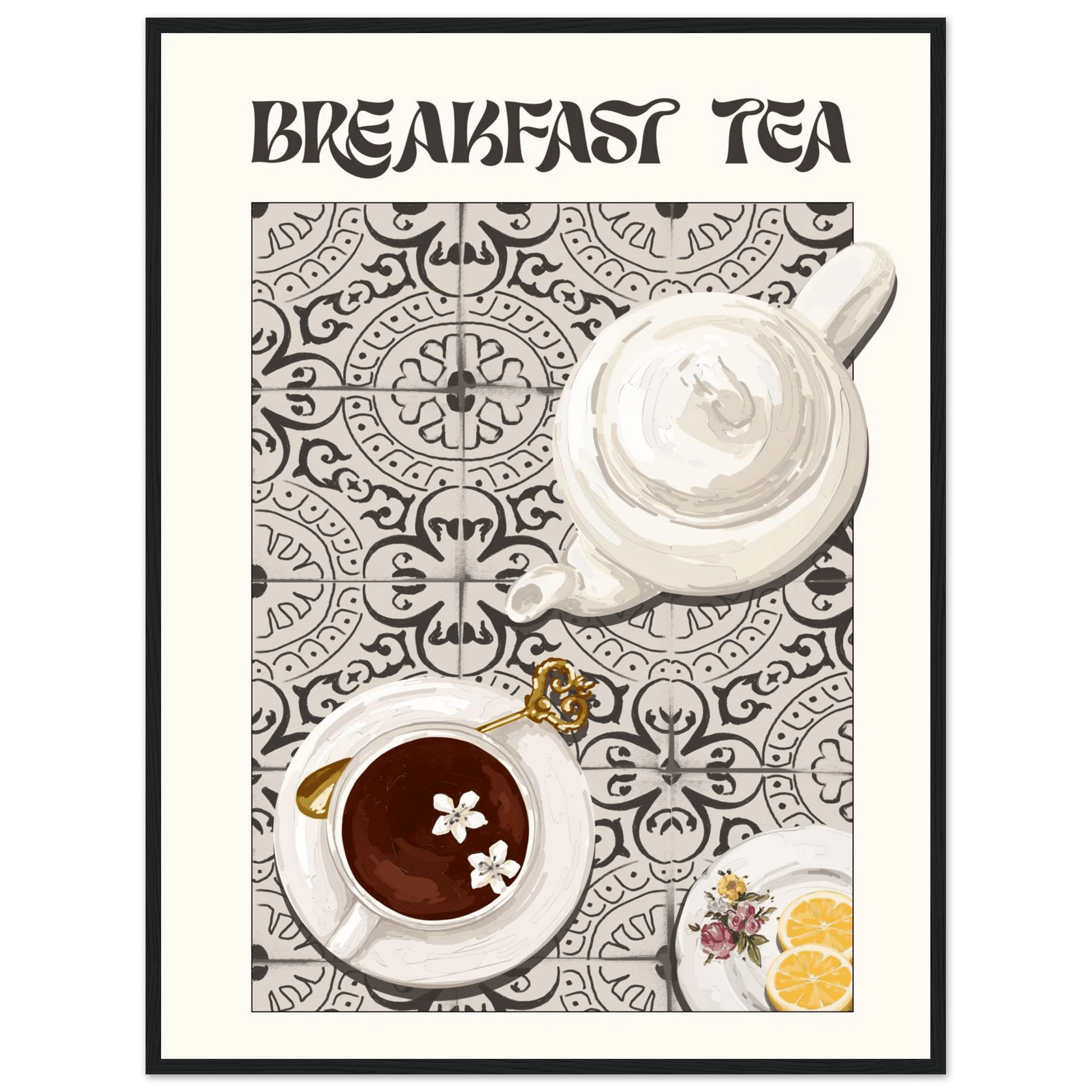 Breakfast Tea Poster – Cozy Kitchen Wall Art Print (Digital & Printed Options) - Evergreen Posters