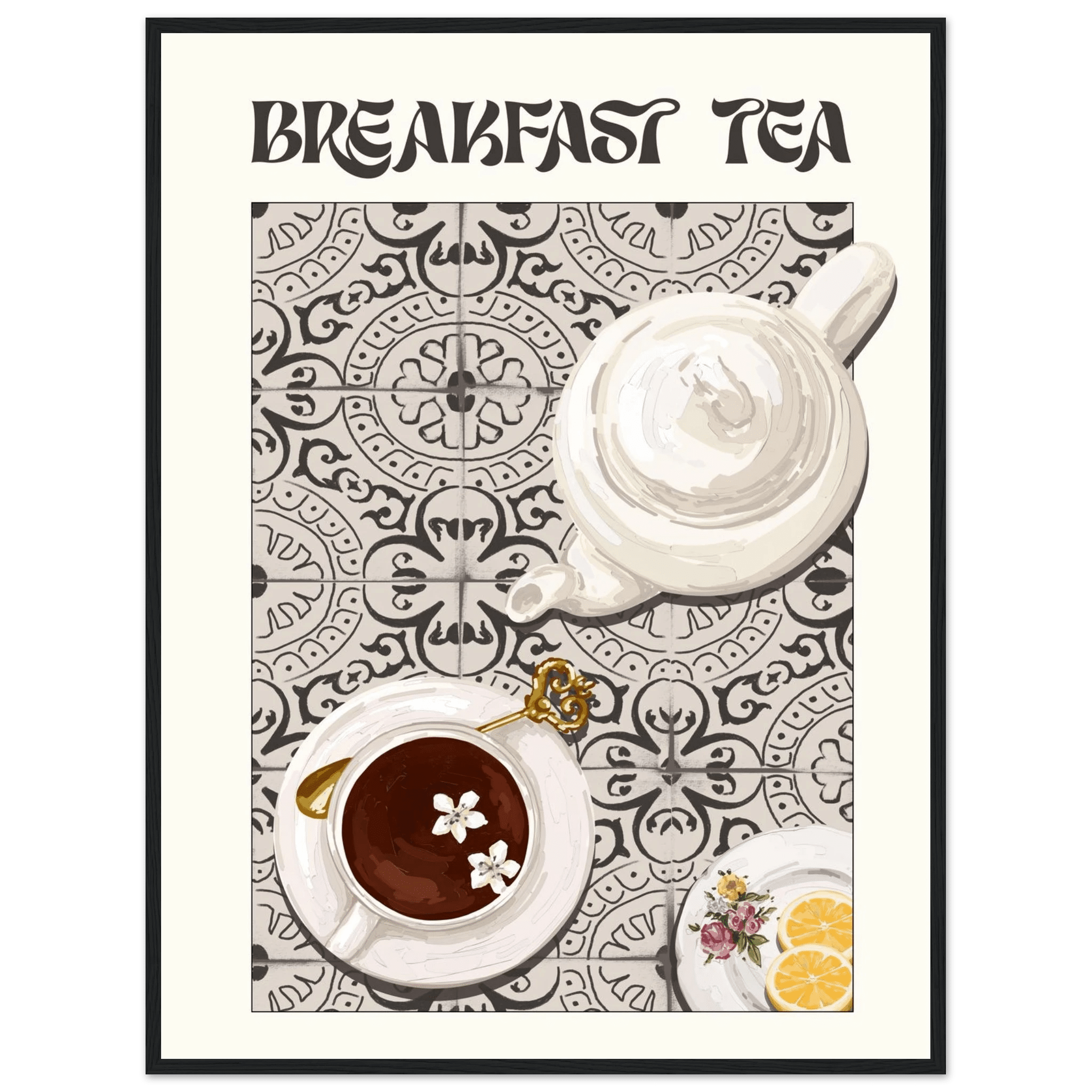 Breakfast Tea Poster – Cozy Kitchen Wall Art Print (Digital & Printed Options) - Evergreen Posters