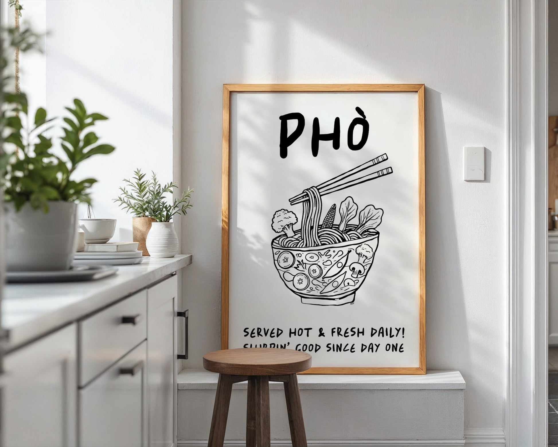 Pho Poster – Funny Vietnamese Kitchen Wall Art Print (Digital & Printed Options) - Evergreen Posters