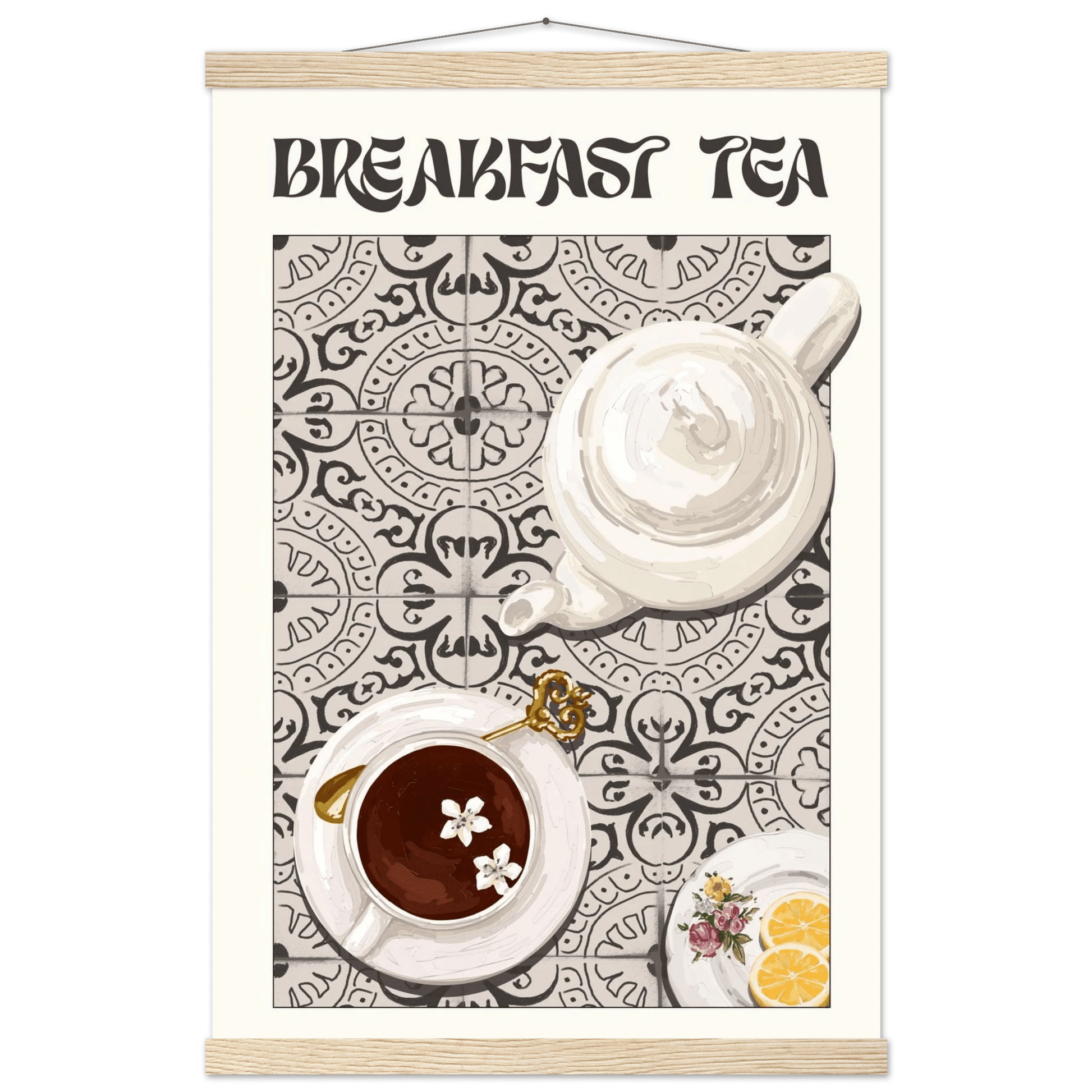 Breakfast Tea Poster – Cozy Kitchen Wall Art Print (Digital & Printed Options) - Evergreen Posters