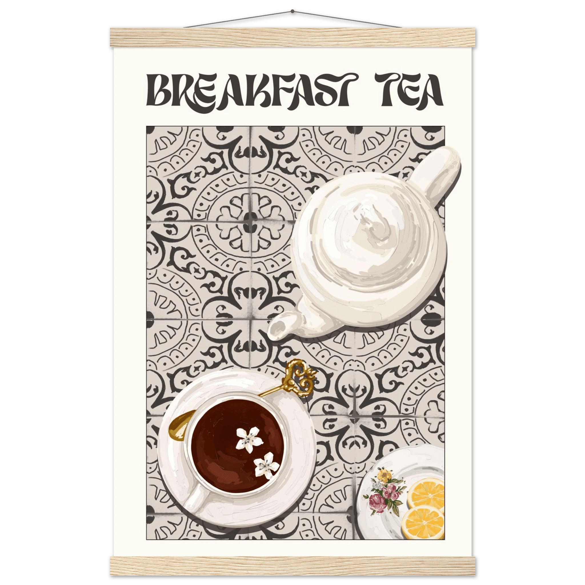 Breakfast Tea Poster – Cozy Kitchen Wall Art Print (Digital & Printed Options) - Evergreen Posters