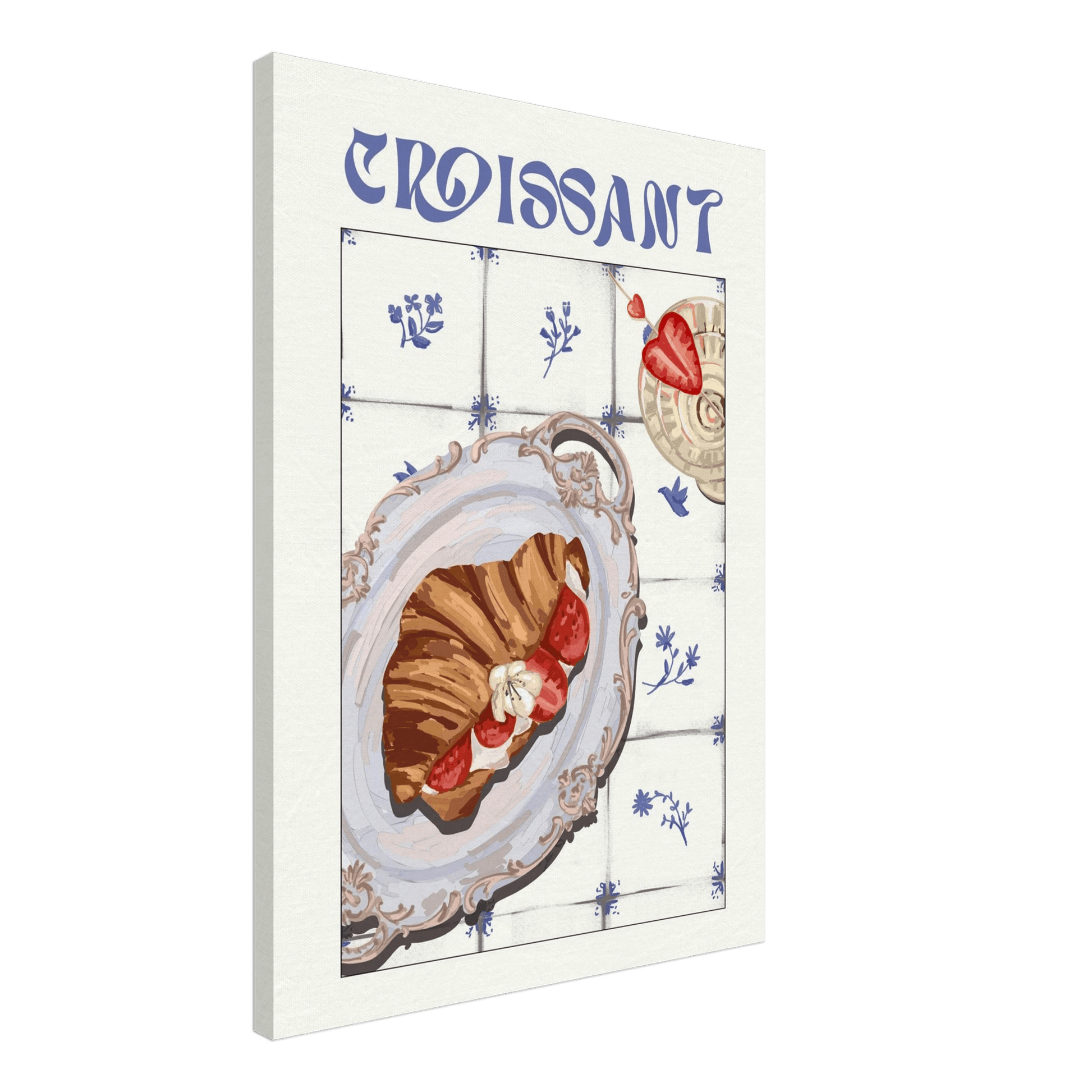 Croissant Poster – Charming French Breakfast Kitchen Wall Art Print (Digital & Printed Options) - Evergreen Posters