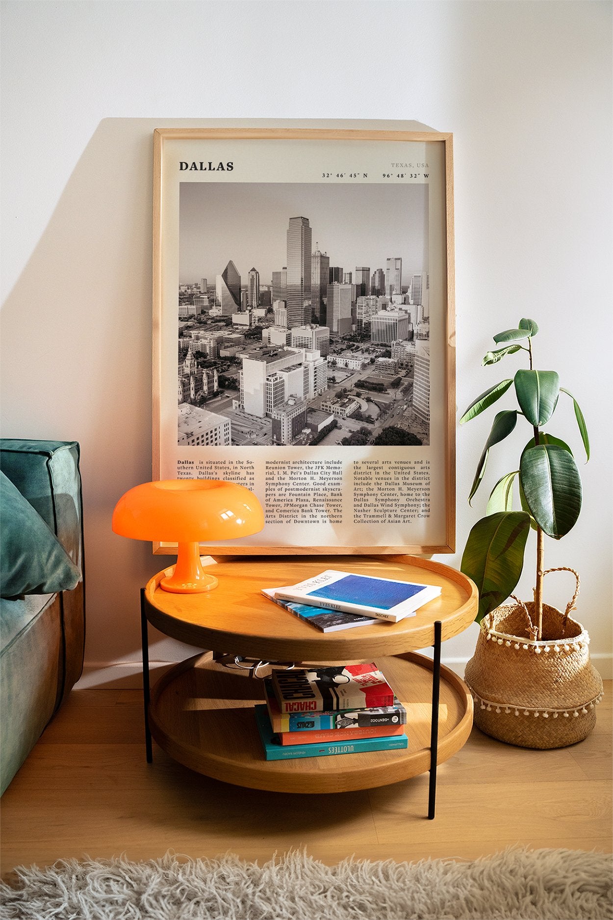 Dallas Poster | Black & White Texas Skyline Wall Art | City Travel Print Decor - Evergreen Posters