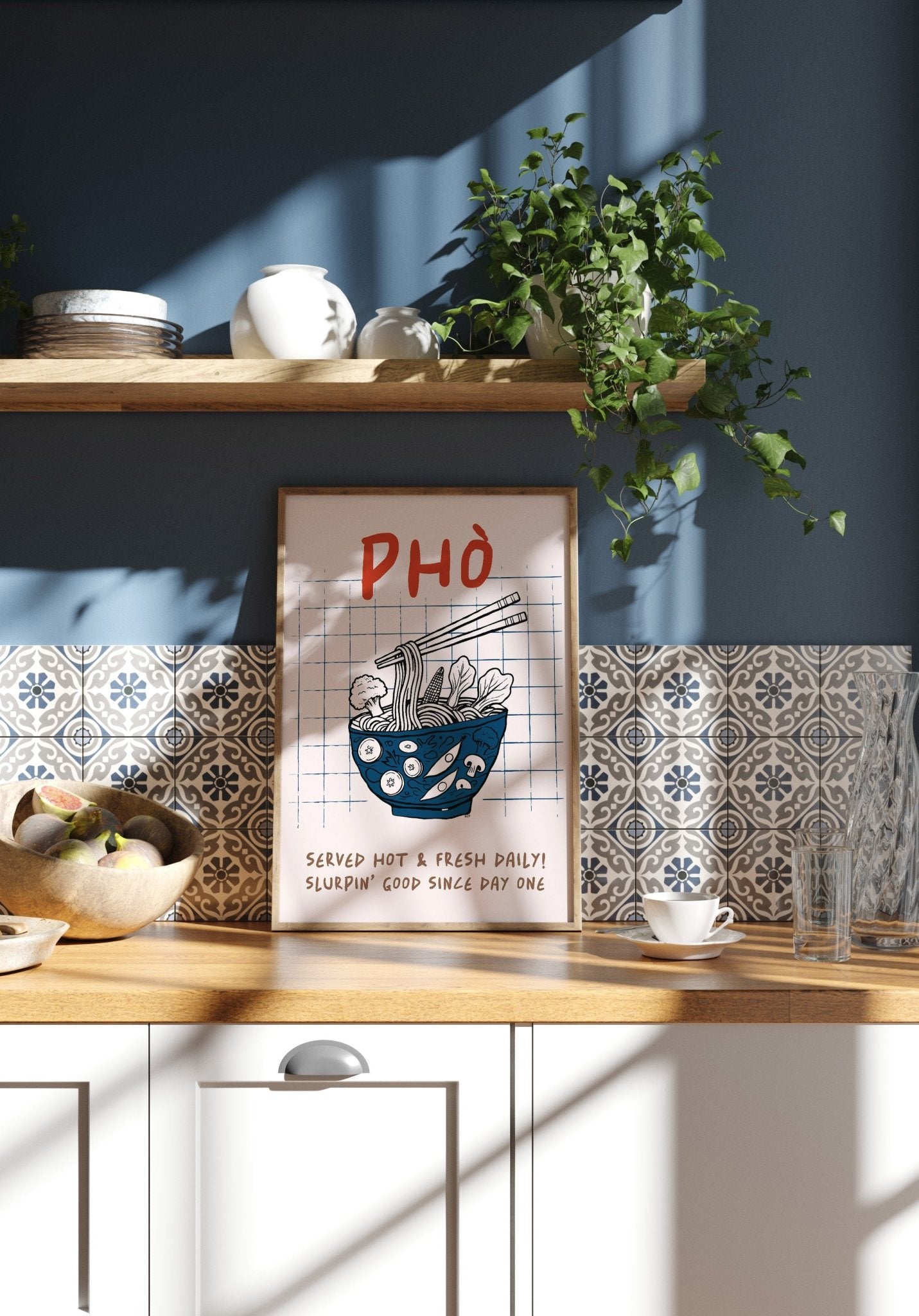 Pho Poster – Slurpin’ Good Vietnamese Kitchen Wall Art Print (Digital & Printed Options) - Evergreen Posters