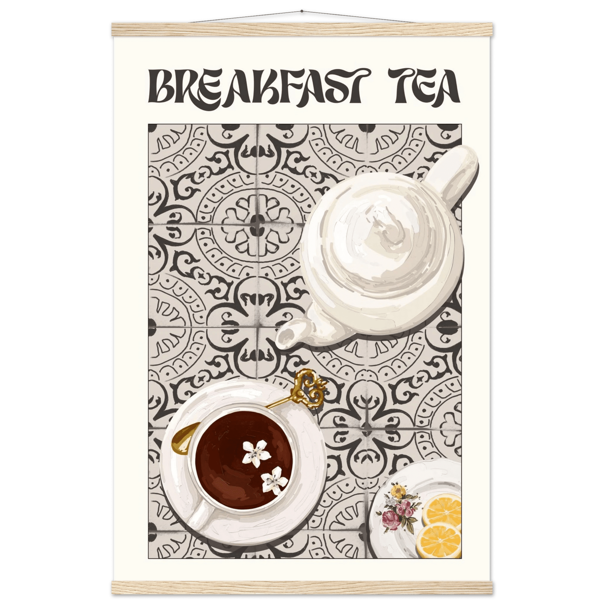 Breakfast Tea Poster – Cozy Kitchen Wall Art Print (Digital & Printed Options) - Evergreen Posters