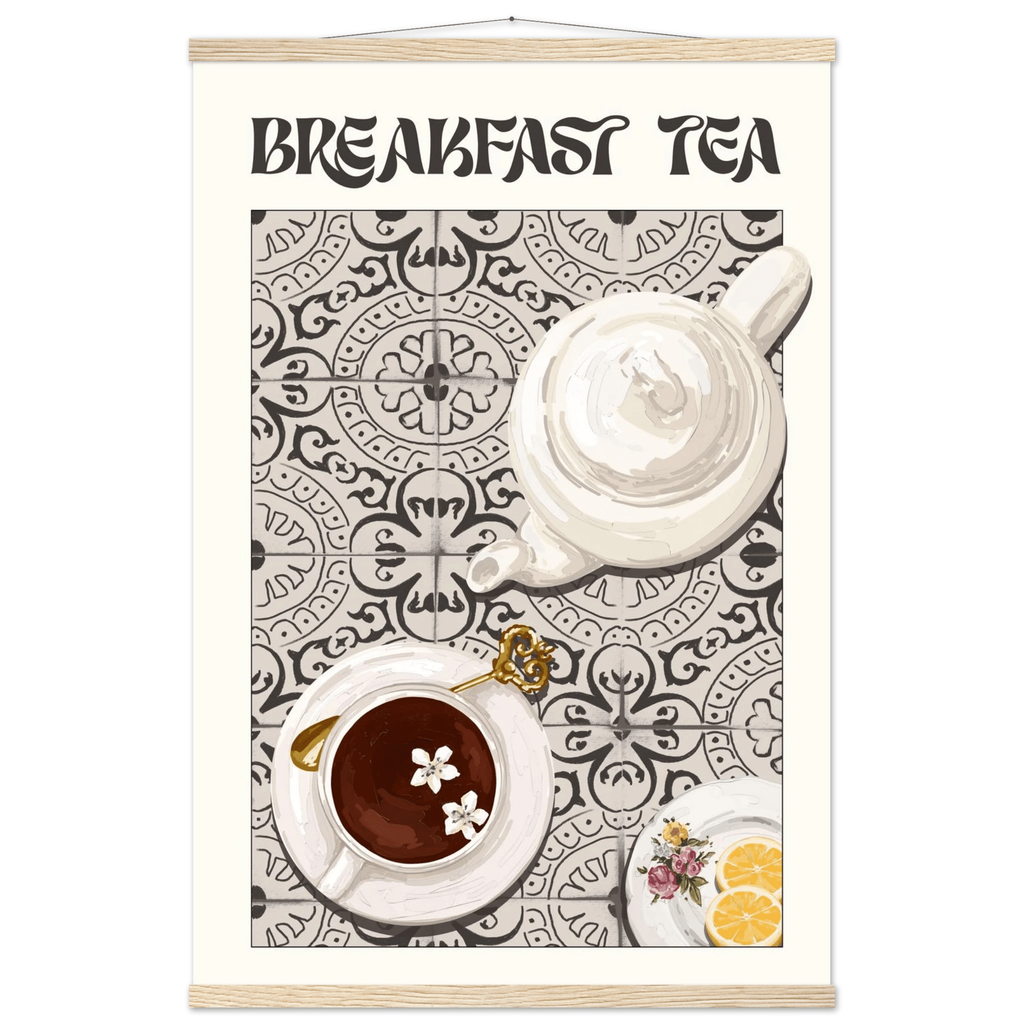 Breakfast Tea Poster – Cozy Kitchen Wall Art Print (Digital & Printed Options) - Evergreen Posters