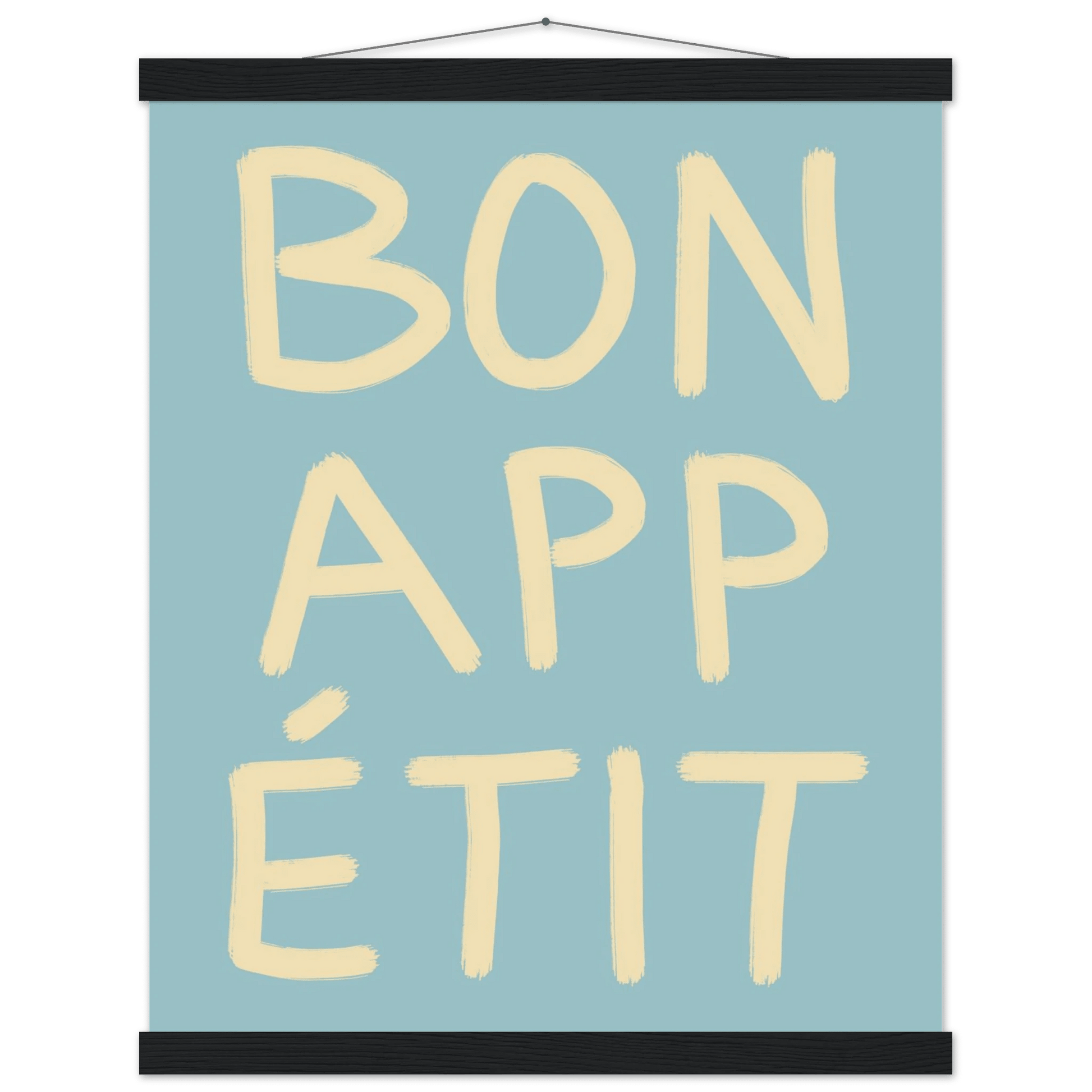 Bon Appétit Kitchen Poster | French Typography Wall Art | Retro Dining Room Print Decor - Evergreen Posters